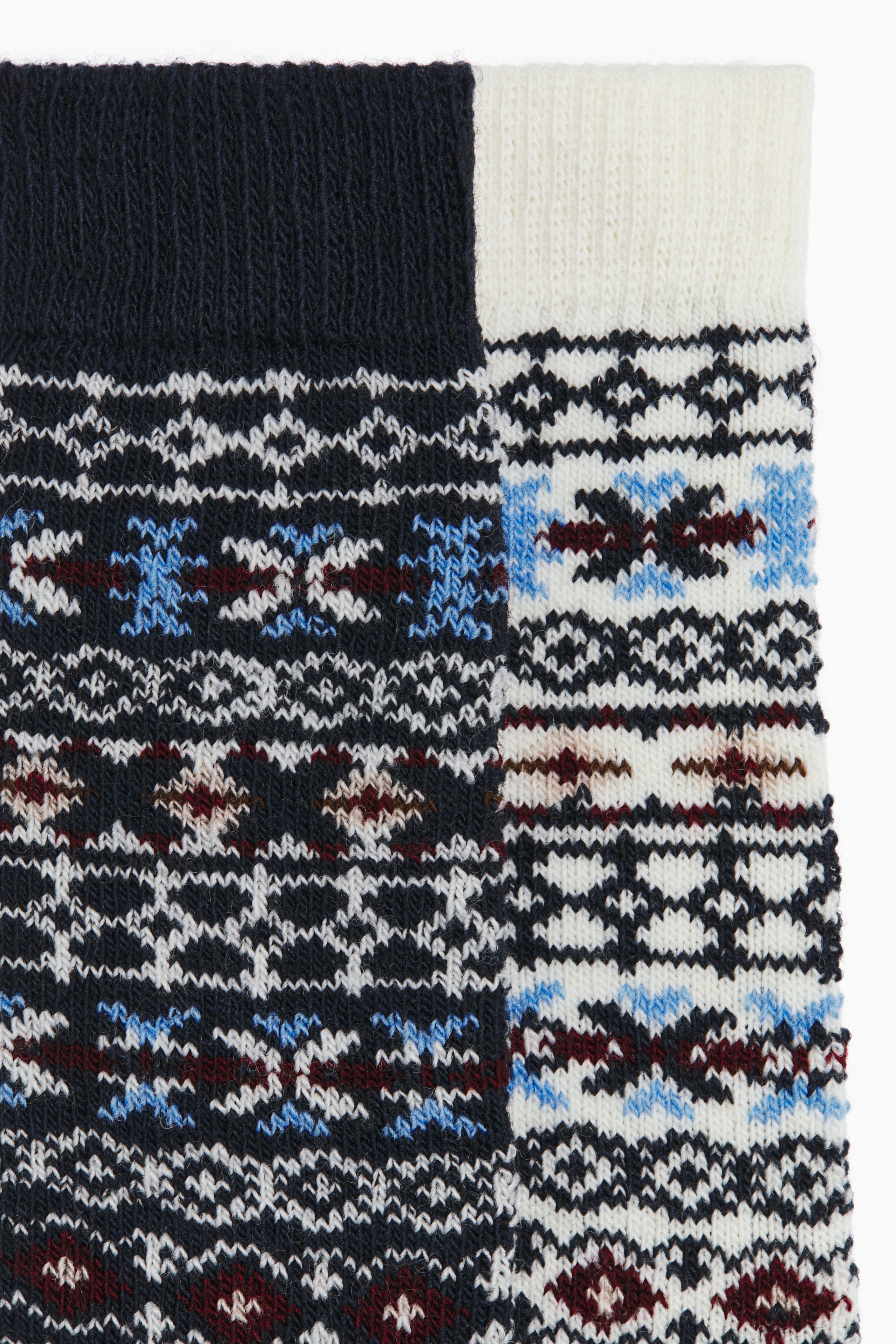 Vezi imaginea mai mare: 2-pack wool-blend socks - Albastru-închis/motive - BĂRBAŢI | H&M RO 2