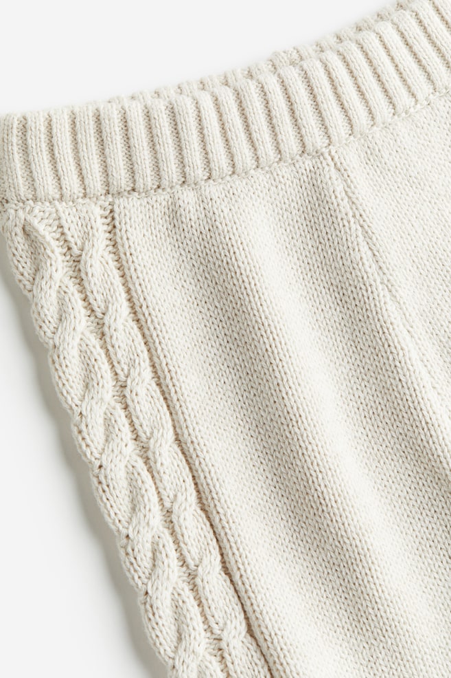 2-piece cable-knit cotton set - White - 3
