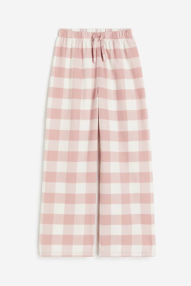 Cotton pyjama bottoms - Pink/Checked/Light blue/Striped/Black/Checked - 1
