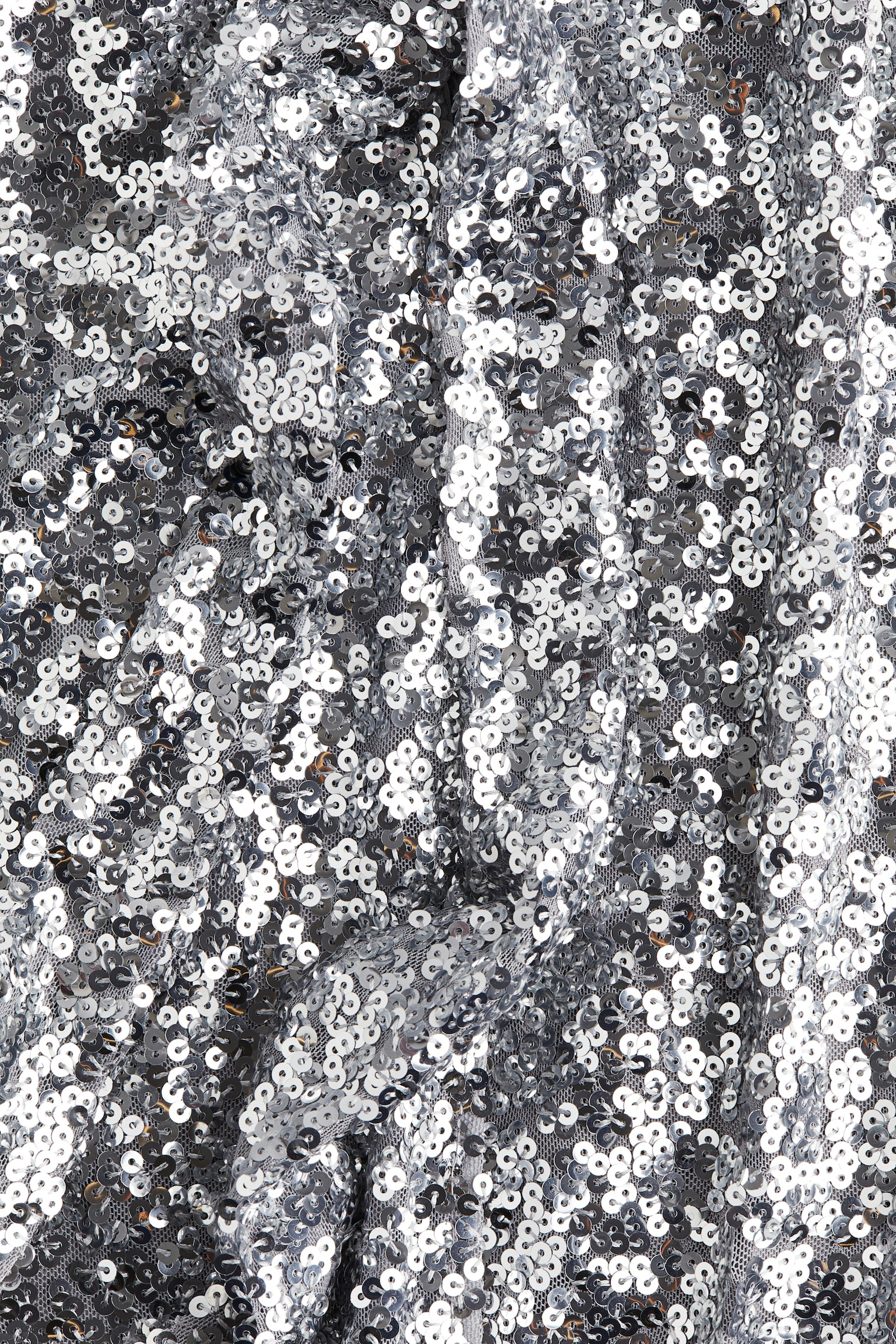 Sequined wrap dress - Silver-coloured/Black - 3