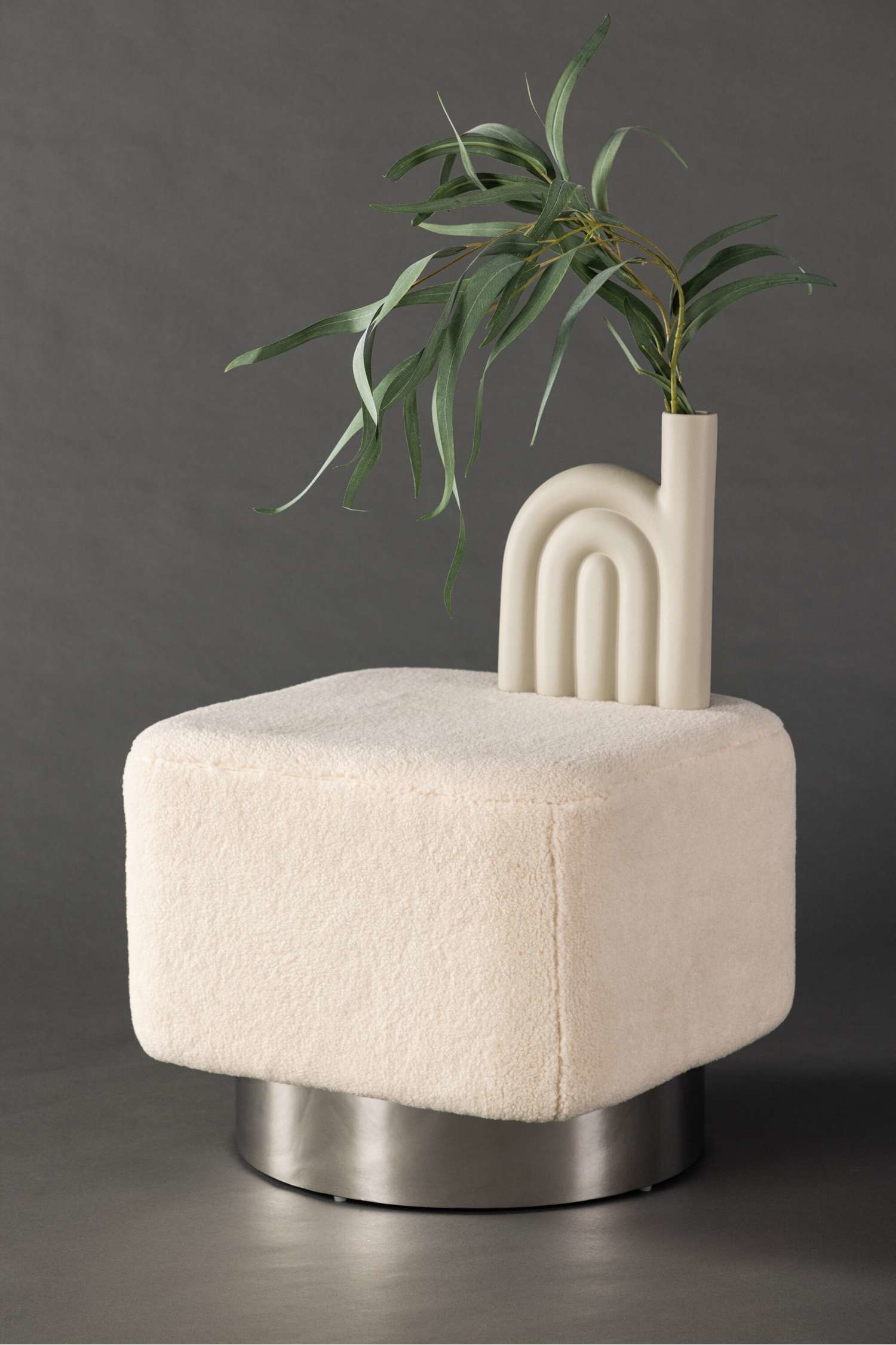 Newton Pufa - Fleece, Biały