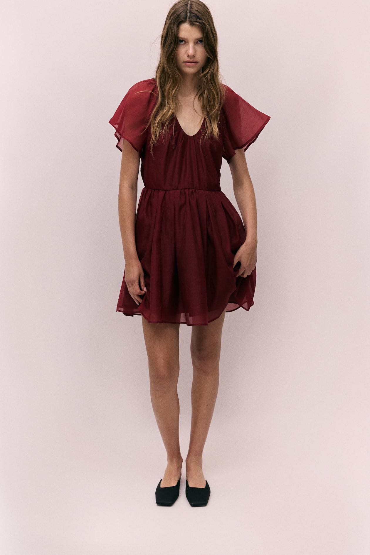 Butterfly-Sleeved Dress - image 3
