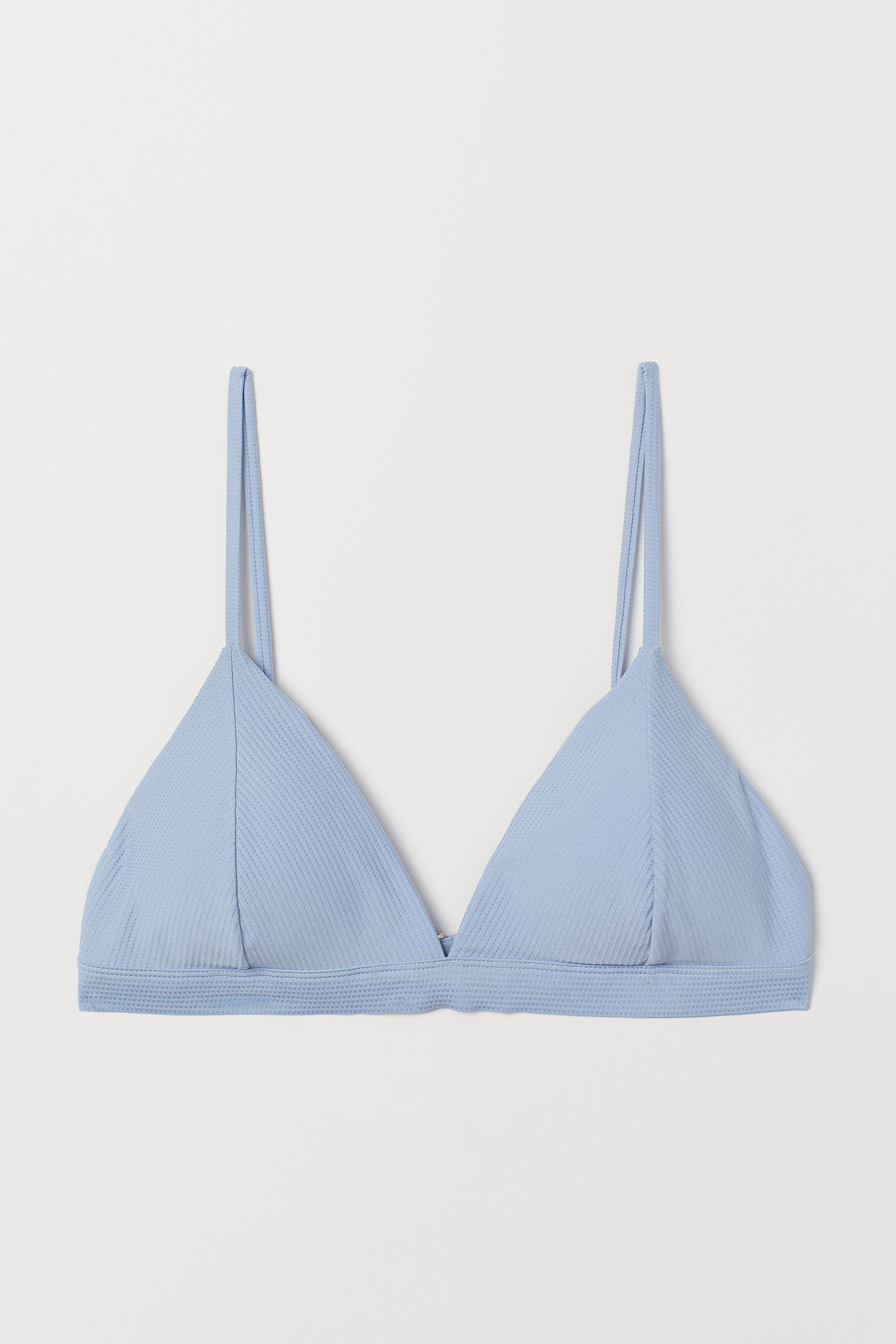 View larger image: Padded Triangle Bikini Top - Light blue - Ladies | H&M AU 1