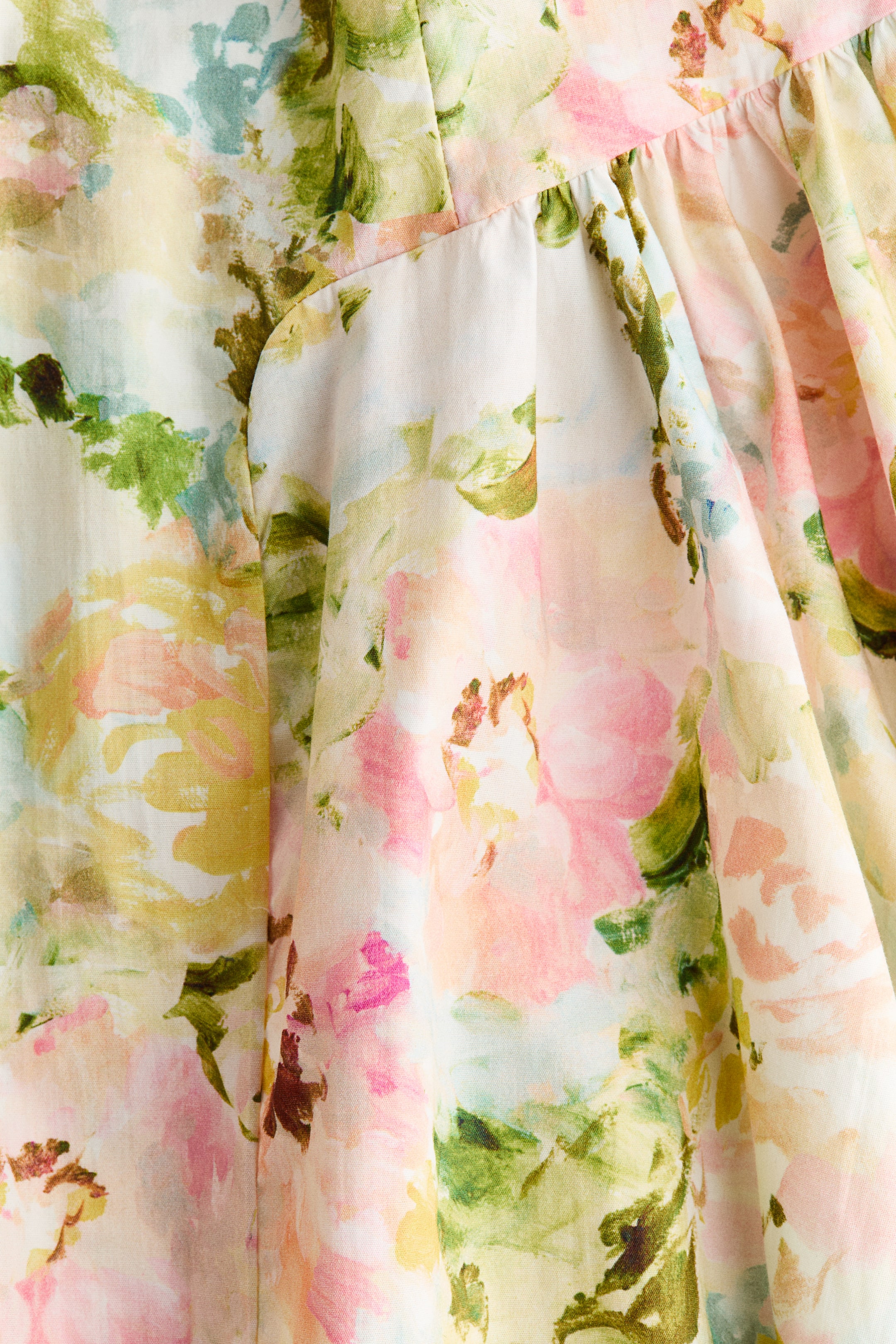Open-Shoulder Poplin Dress