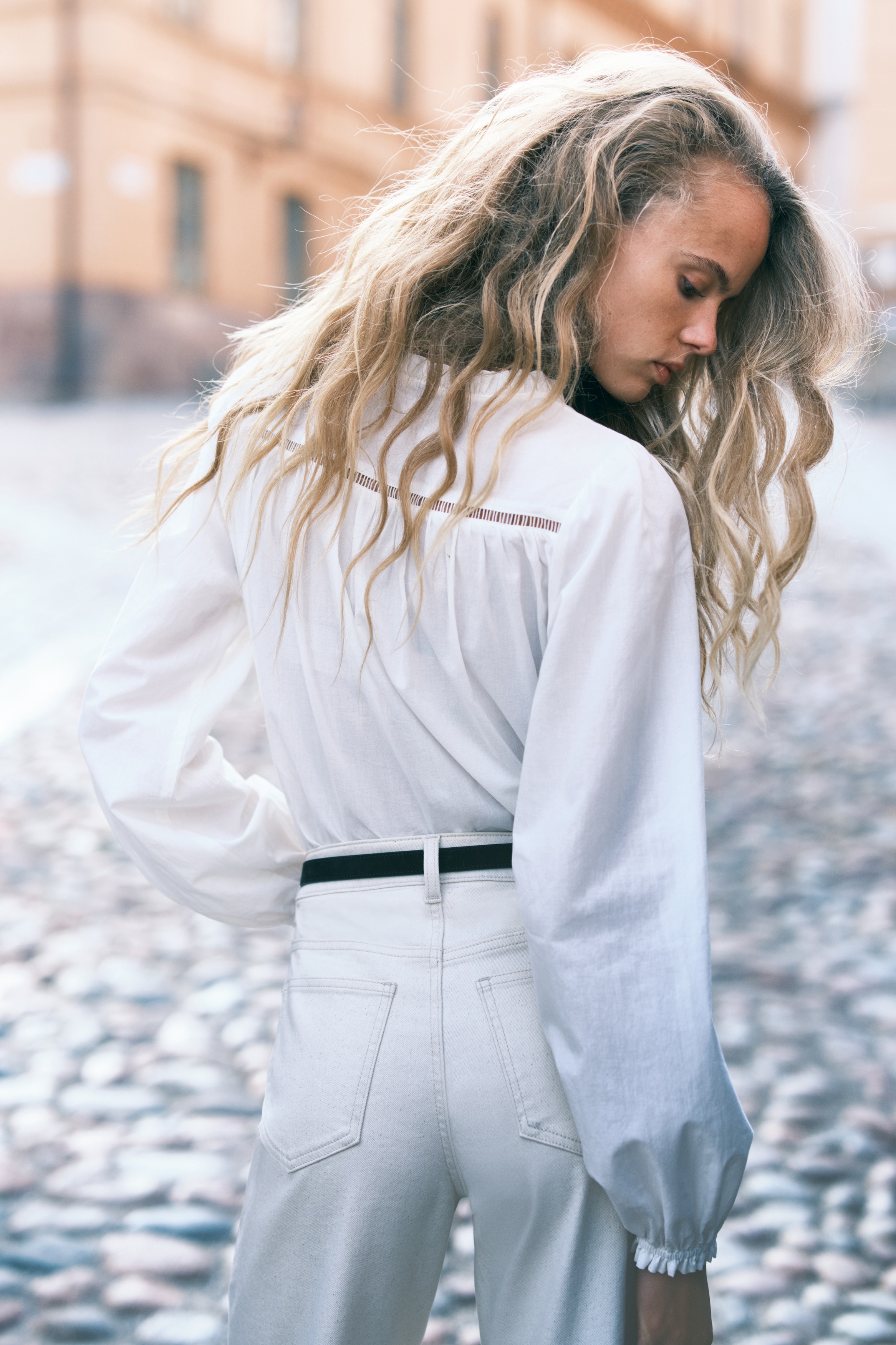 Embroidered cotton blouse