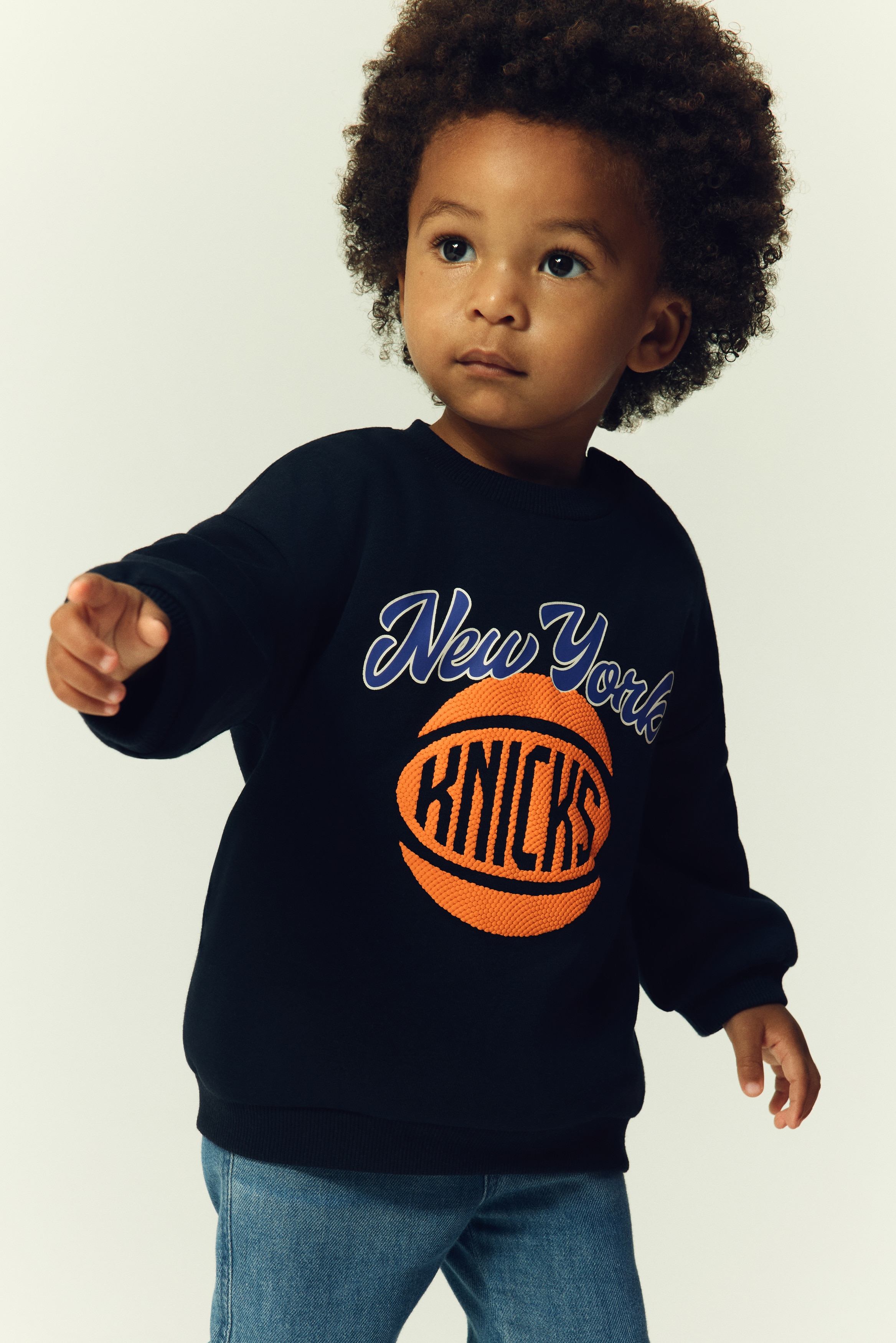 Baby - Navy blue/New York Knicks Printed sweatshirt - Size: 12-18M  - H&M