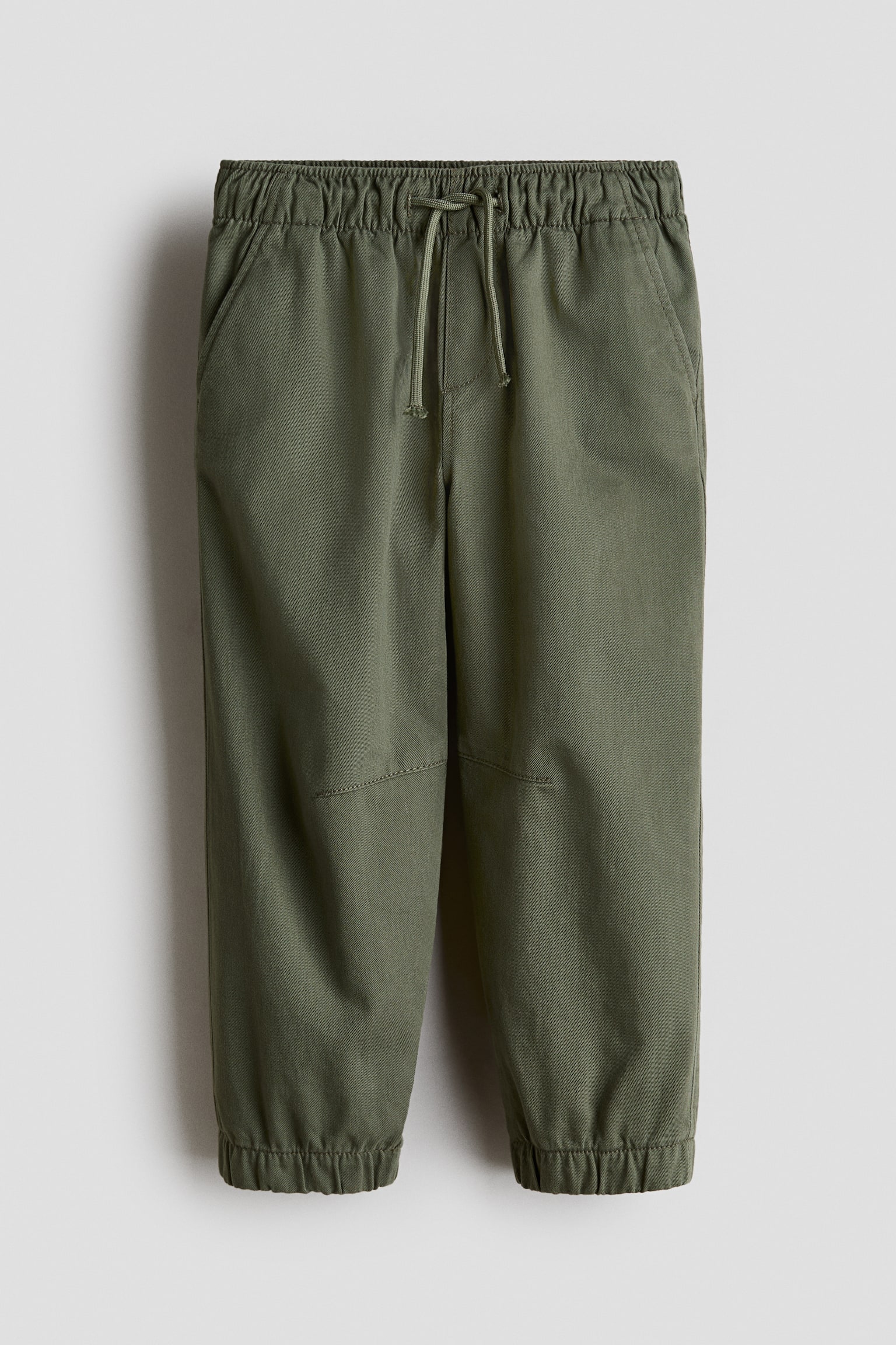 Cotton twill joggers - Khaki green/Mole/Navy blue