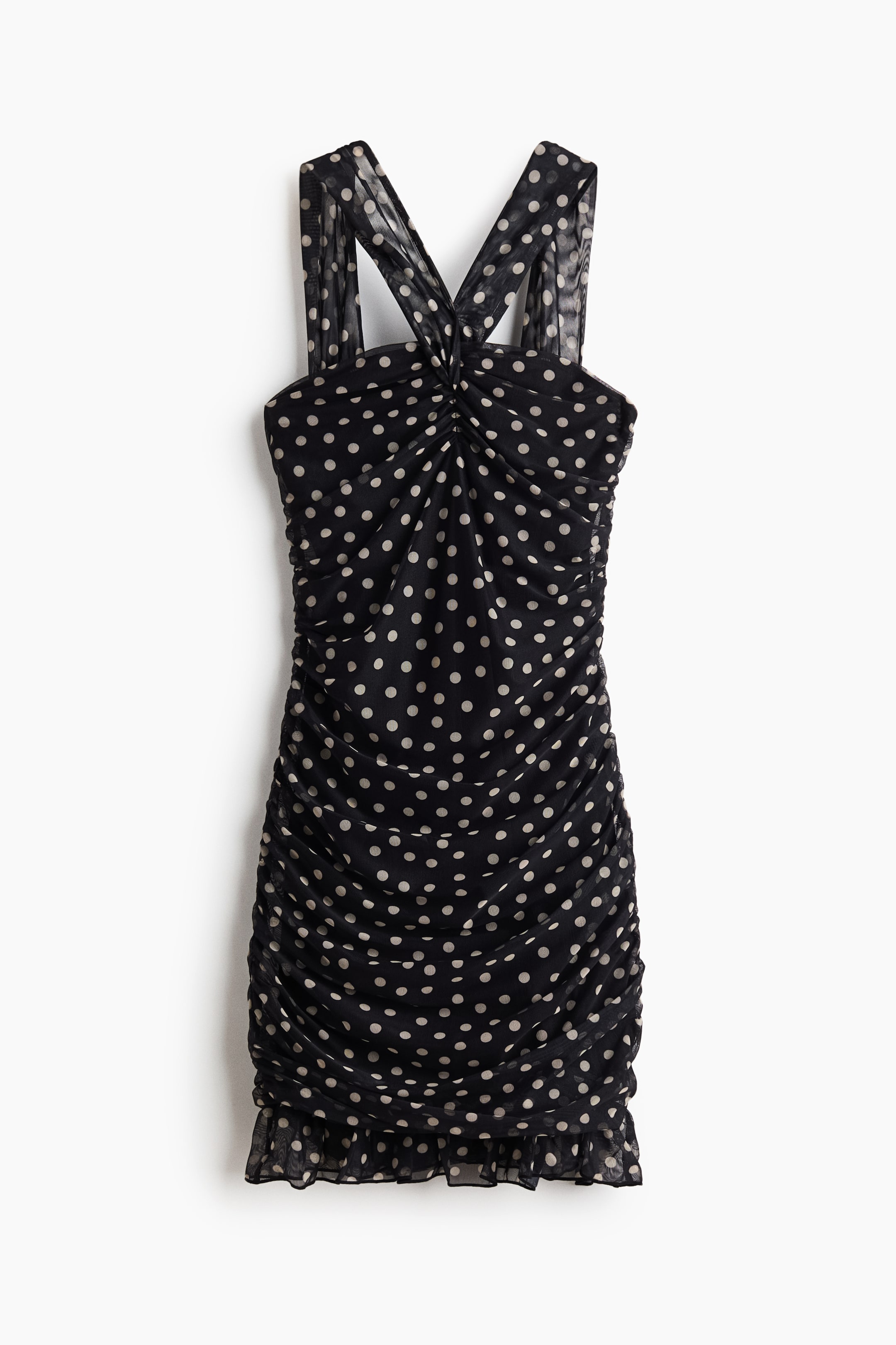 Ruched mesh dress