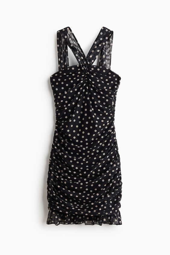 Женские платья H&M Ruched Mesh Dress