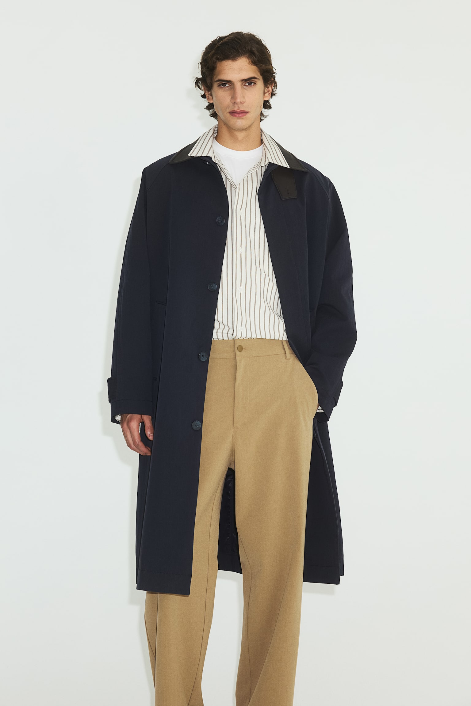 Chino nohavice Four-way Stretch Loose Fit - Béžová/Čierna - 2