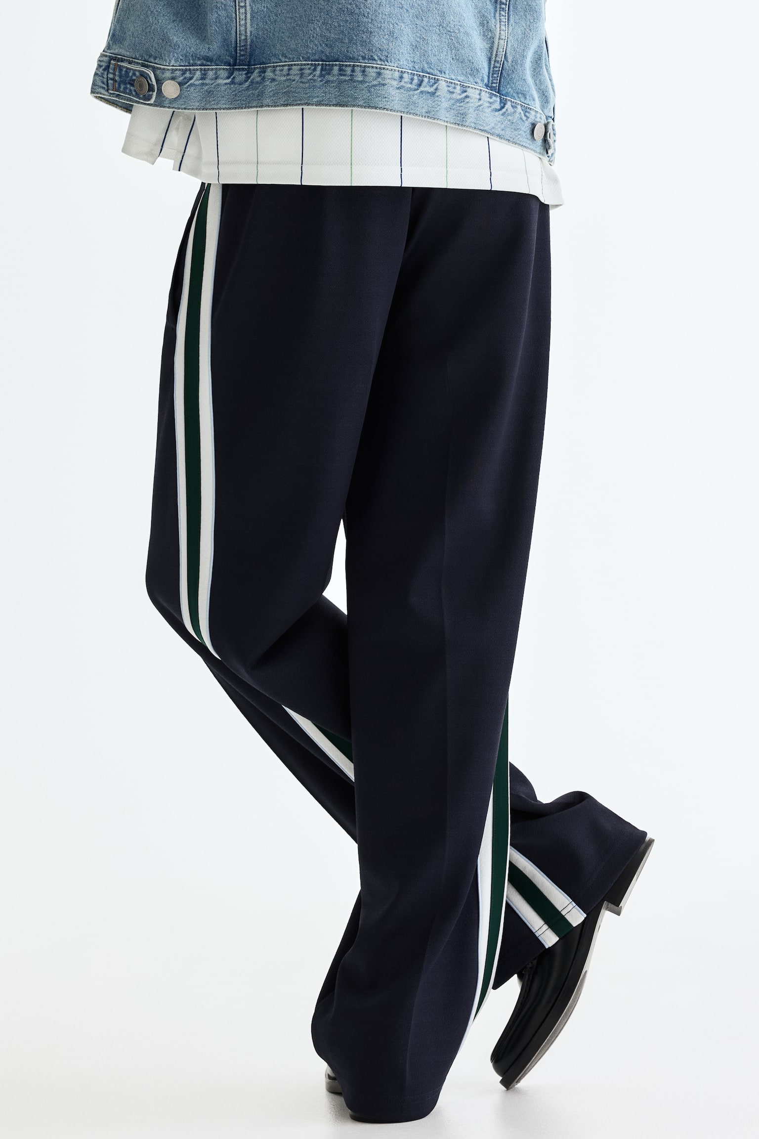 Relaxed Fit track pants - Navy blue/Stripes/Brown/Stripes - 6