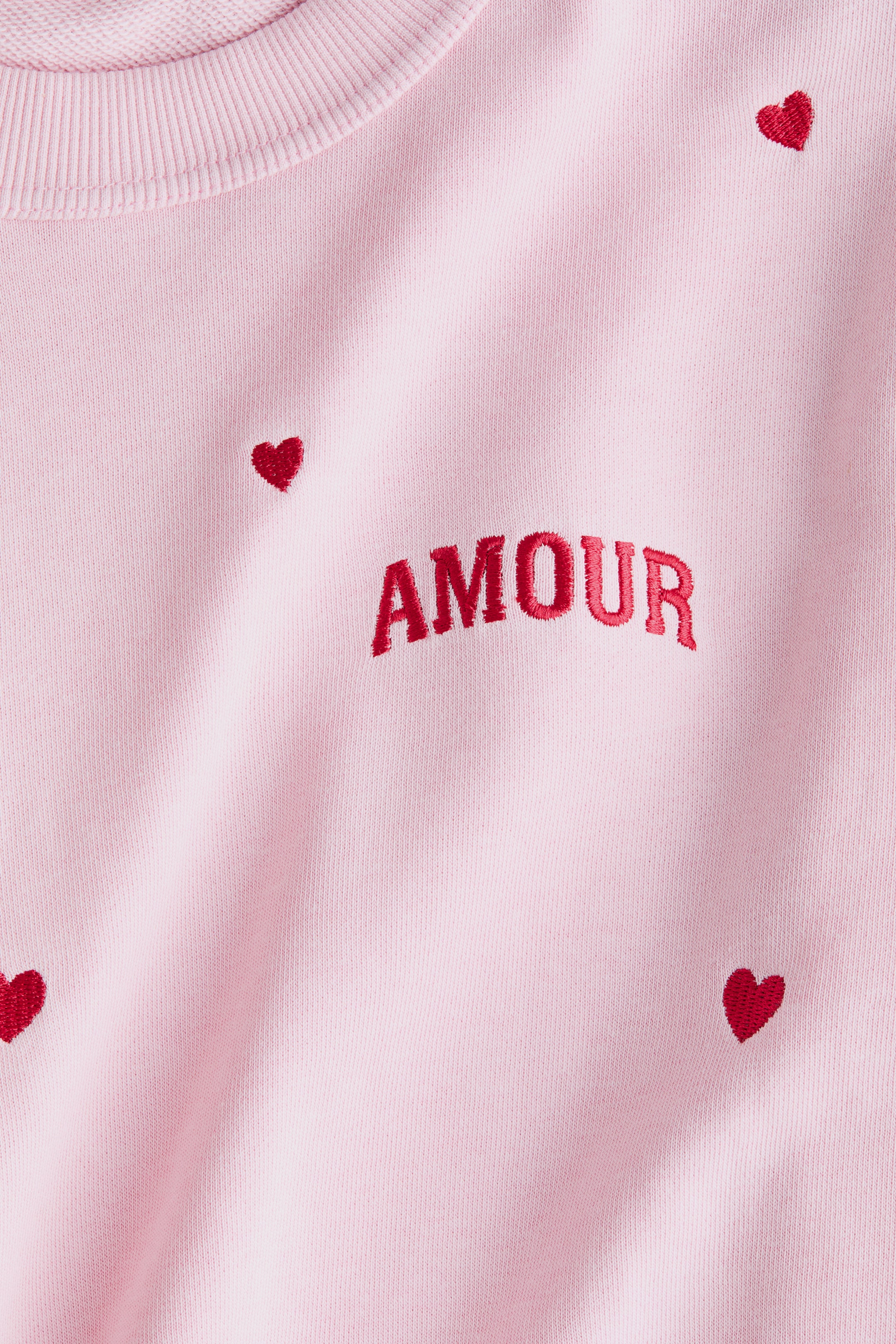 Büyük resmi görüntüle: Bol Kesimli ve Motif Detaylı Tişört - Pembe/Amour - ÇOCUK | H&M TR 2