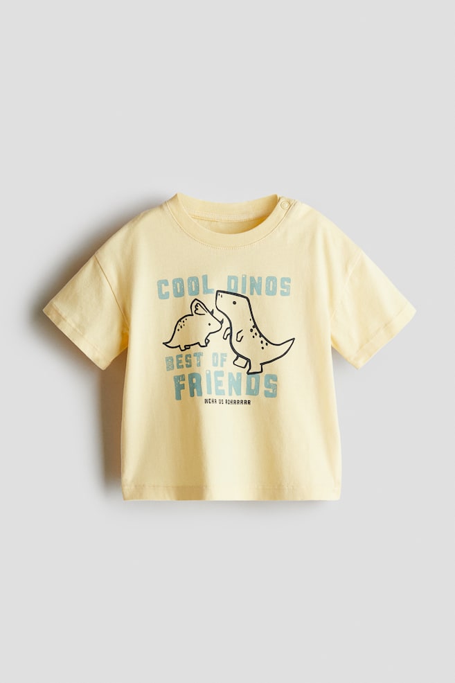 Printed cotton T-shirt - Yellow/Cool Dinos/Blue/San Diego - 1