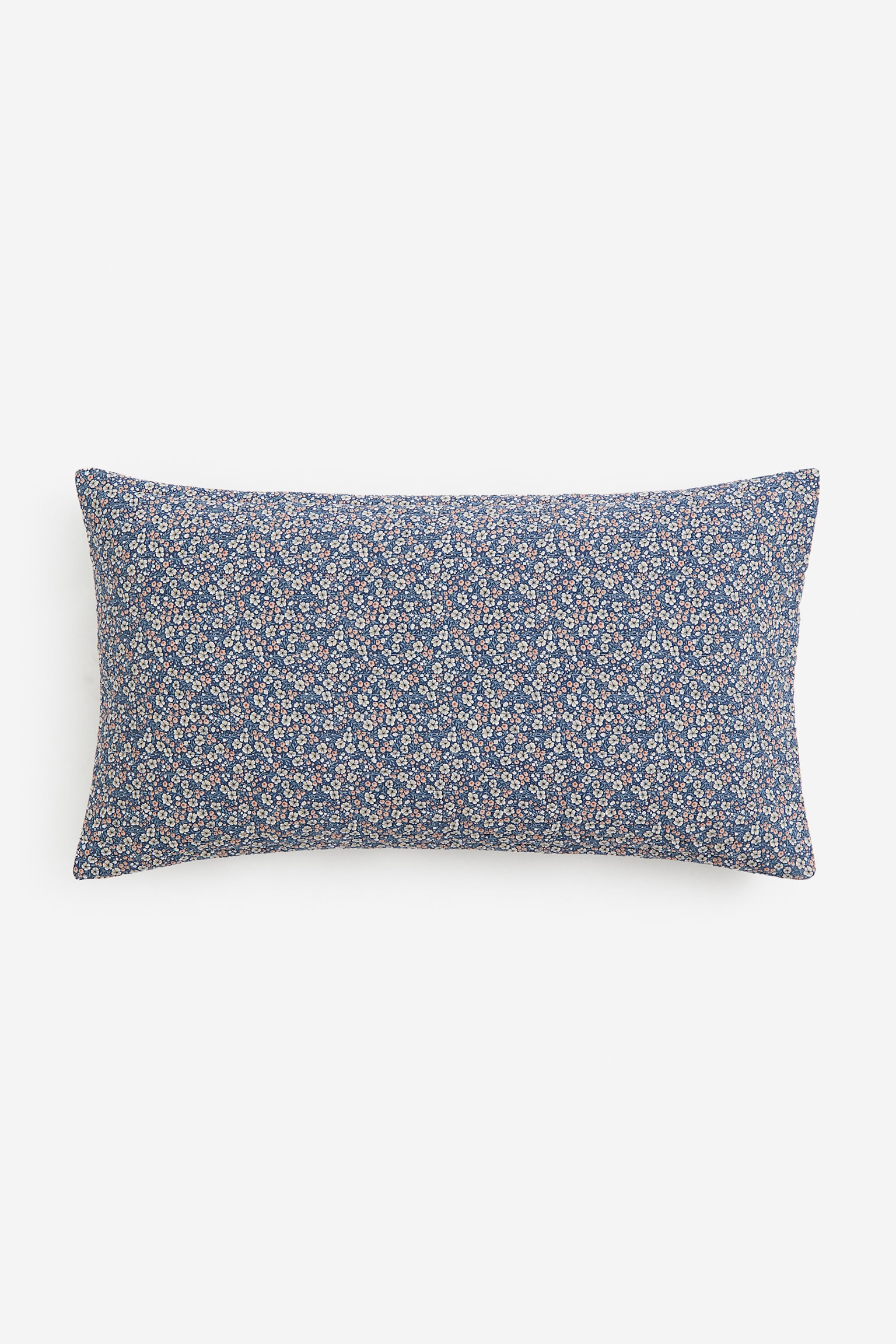 Quilted cushion cover - Blue/Floral - 1