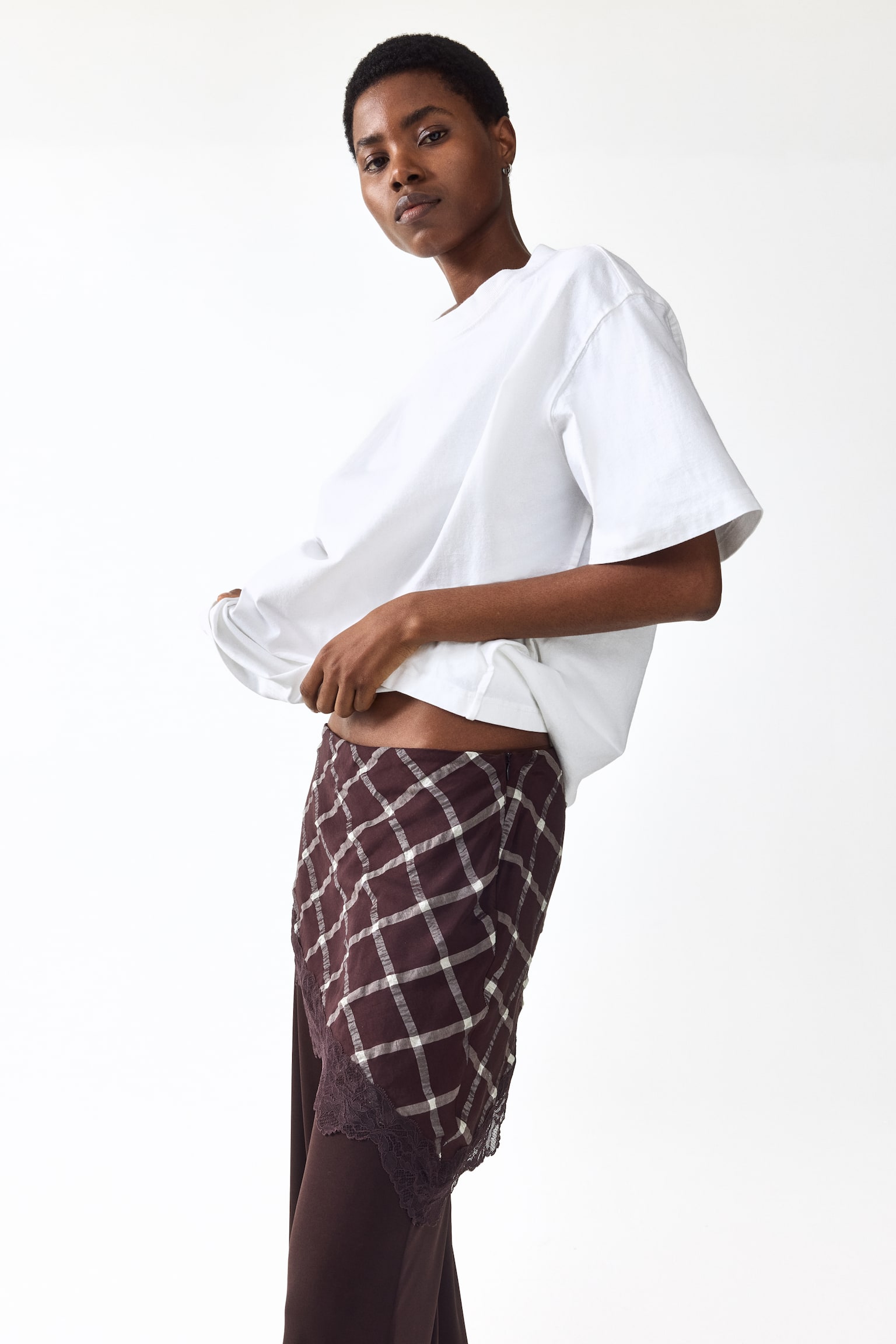 Skirt-layered trousers - 3