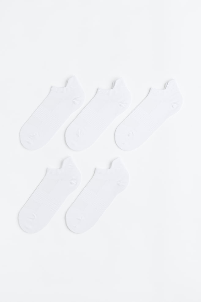 Sports socks in DryMove™ - White/Black/Dark khaki green/Grey marl - 1