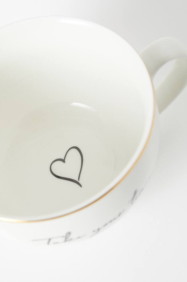 Porcelain cup - White/Take Your Time - 4
