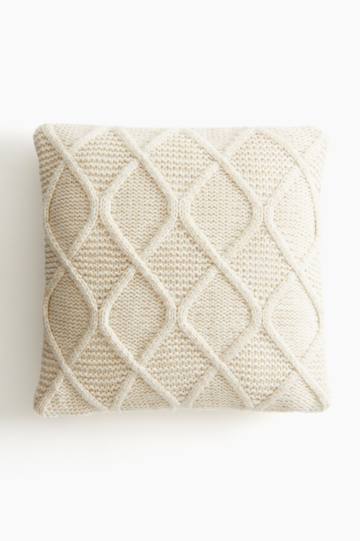 Light beige Knitted cushion cover at H&M Home | H&M GB