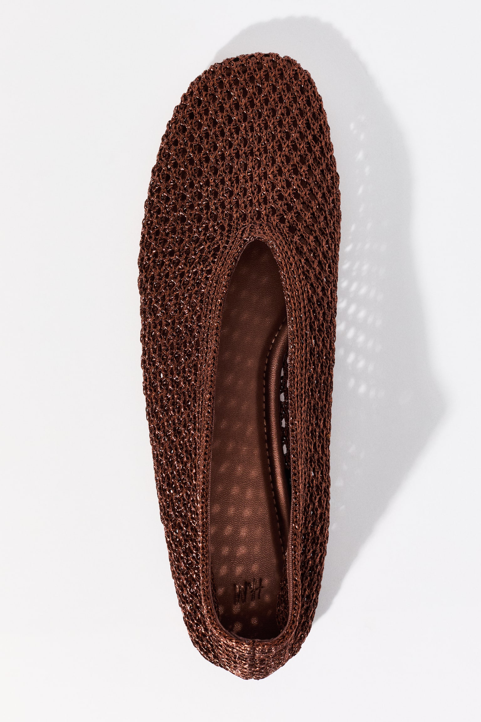 Braided ballet flats - Dark brown/Dark dusty pink - 1
