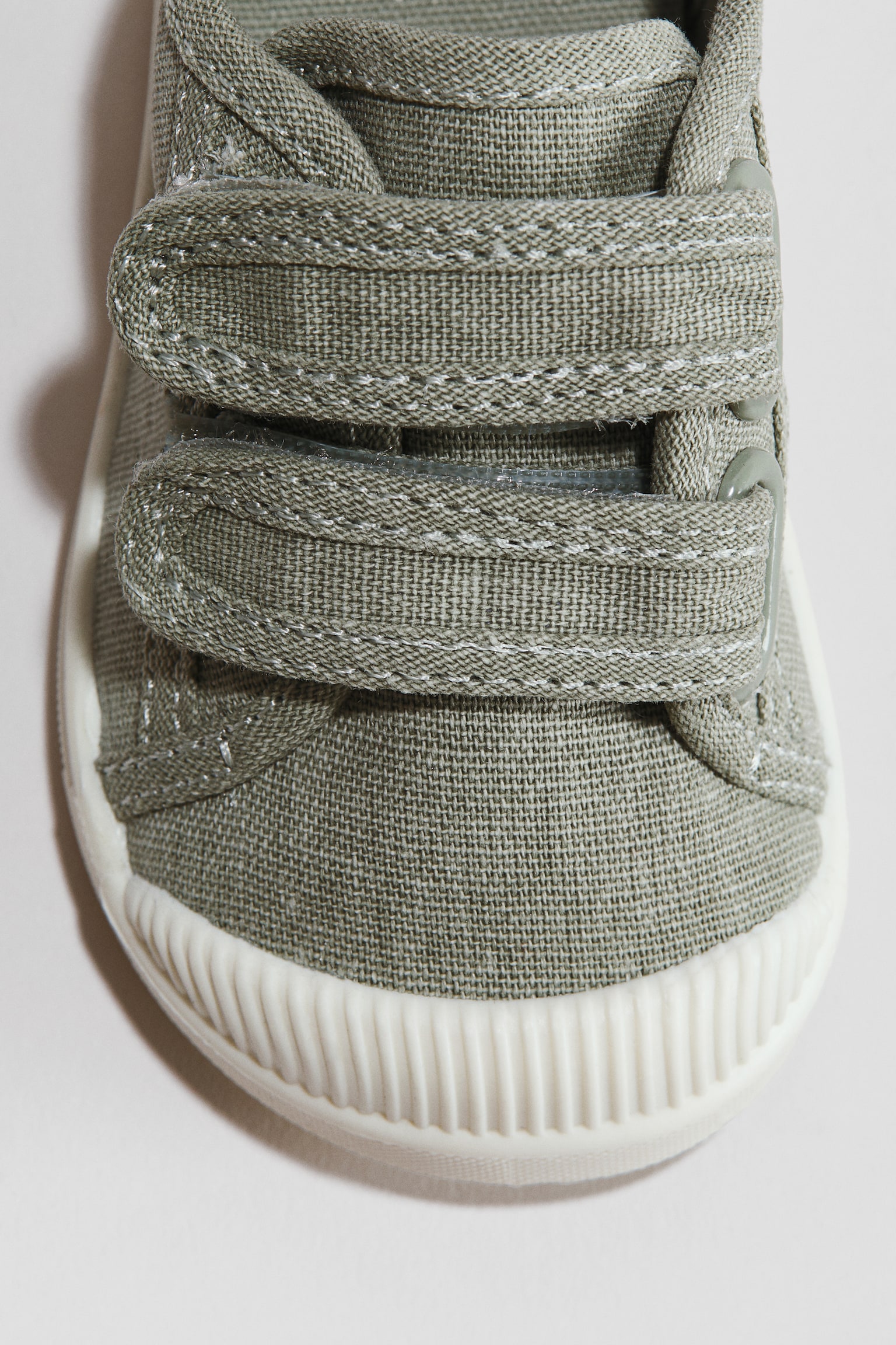 Детские кроссовки H&M Barefoot Canvas, цвет: Хаки зелёный — фото 3