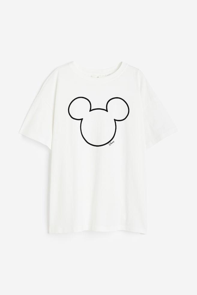 Oversized printed T-shirt - White/Mickey Mouse/Cream/NFL/Light grey marl/New York Jets/Red/Harvard University/dc/dc/dc/dc/dc/dc/dc/dc - 2