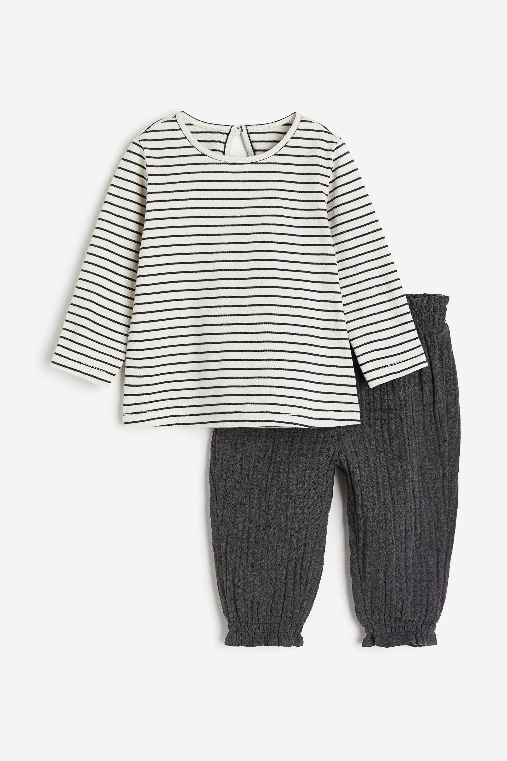 Top Loose Fit en coton - Blanc/rayé - FEMME | H&M FR Top Loose Fit en coton - Blanc/rayé - FEMME | H&M FR