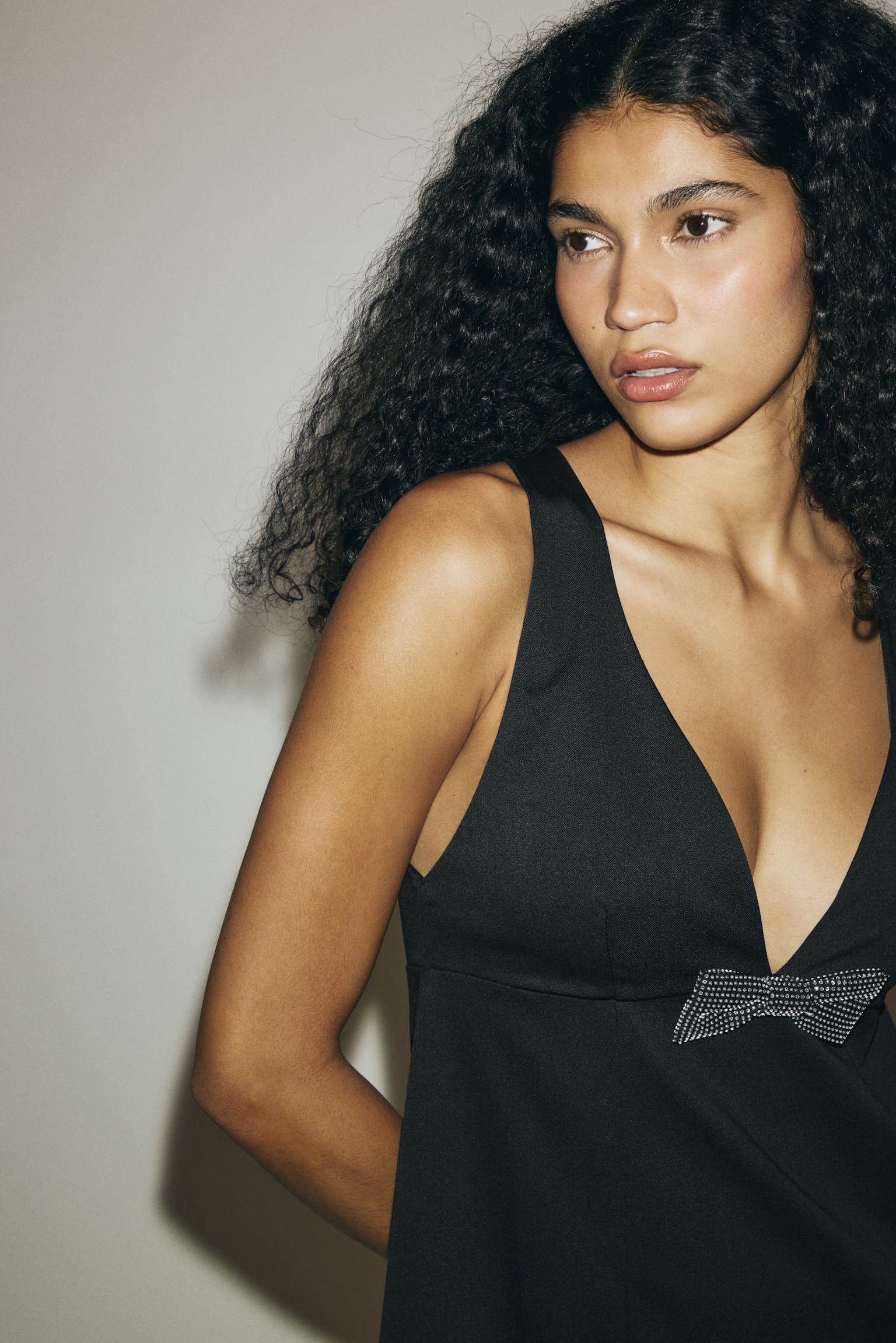 Bow-detail dress - Black - 3