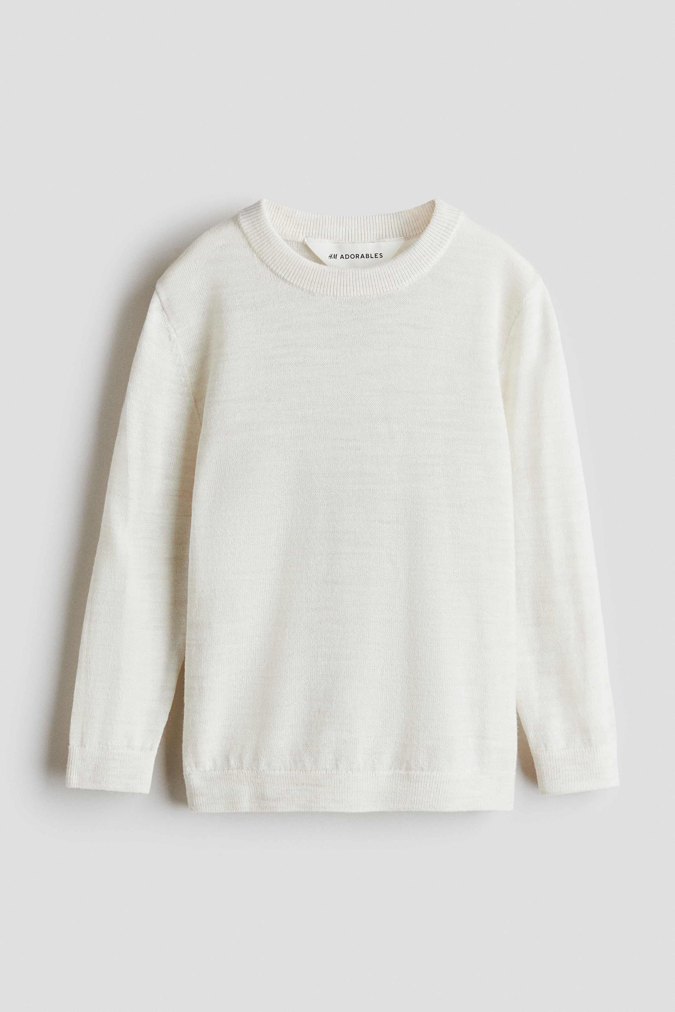 Knit Wool Sweater - White