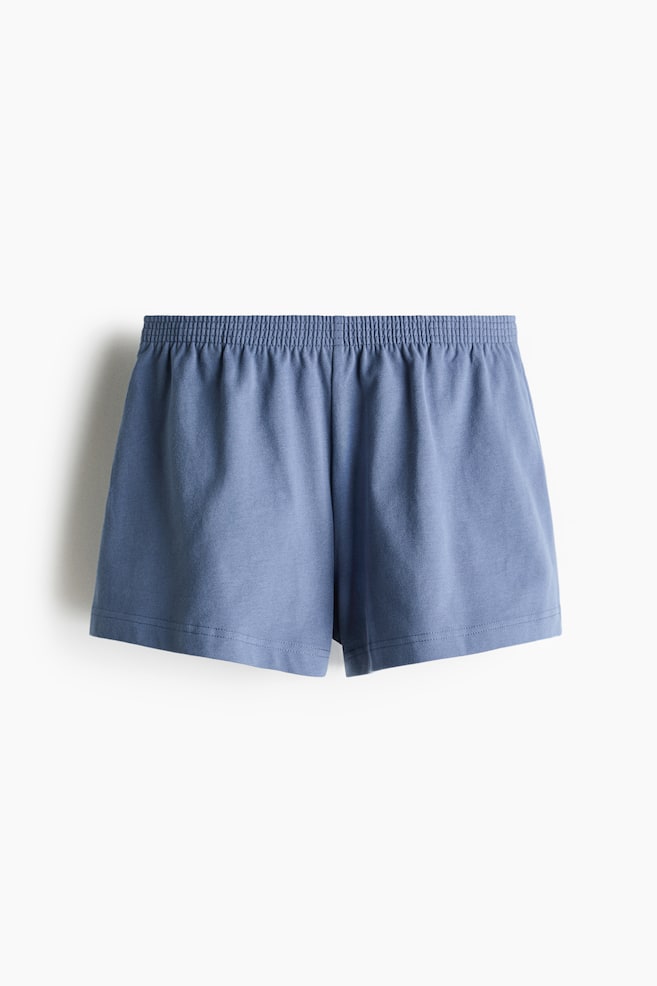 Jersey pull-on shorts - Dusty blue/Dark beige/Black - 1