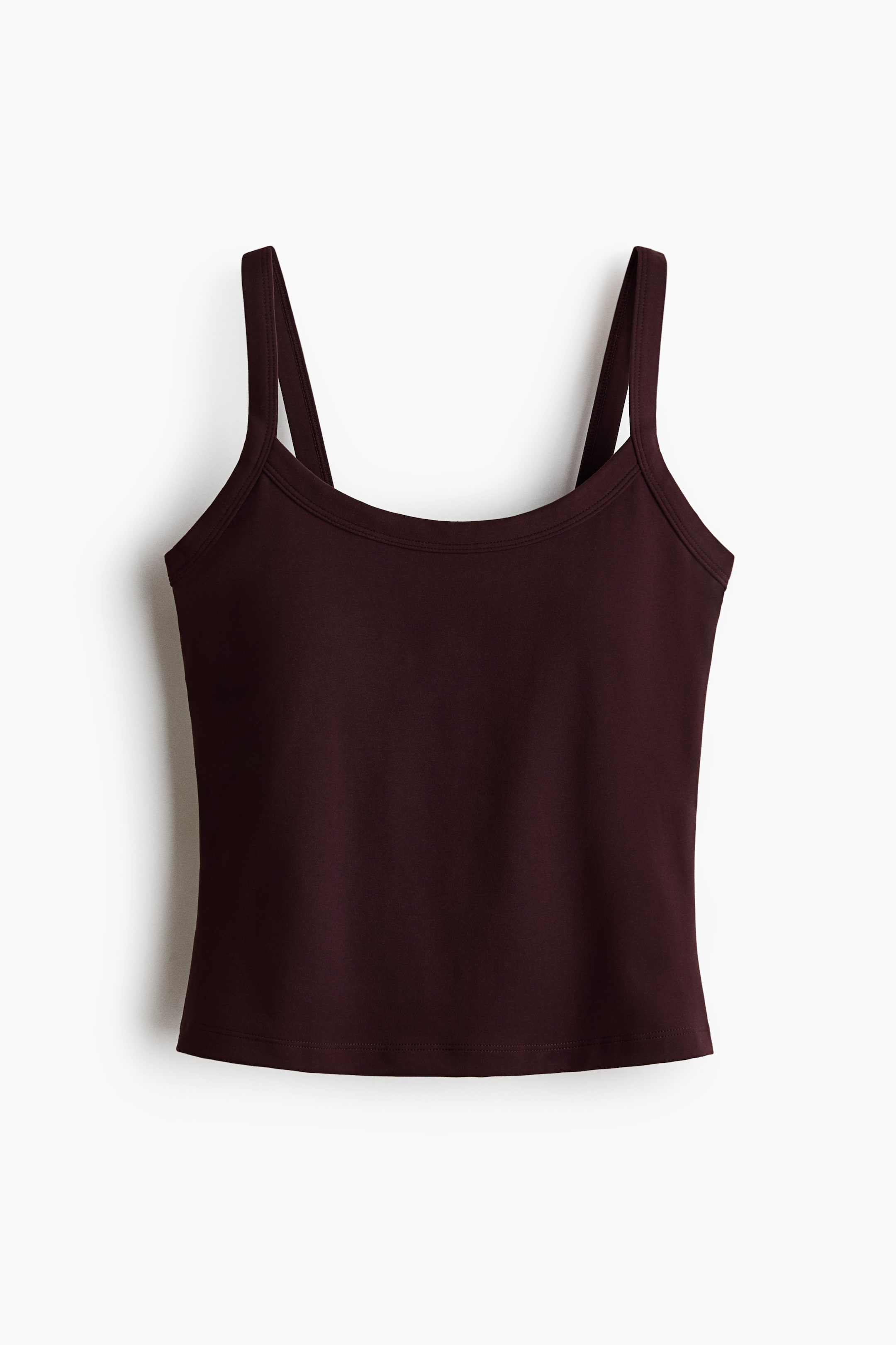 View larger image: Integral-bra sports vest top with SoftMove™ - Chocolate plum - Ladies | H&M 1