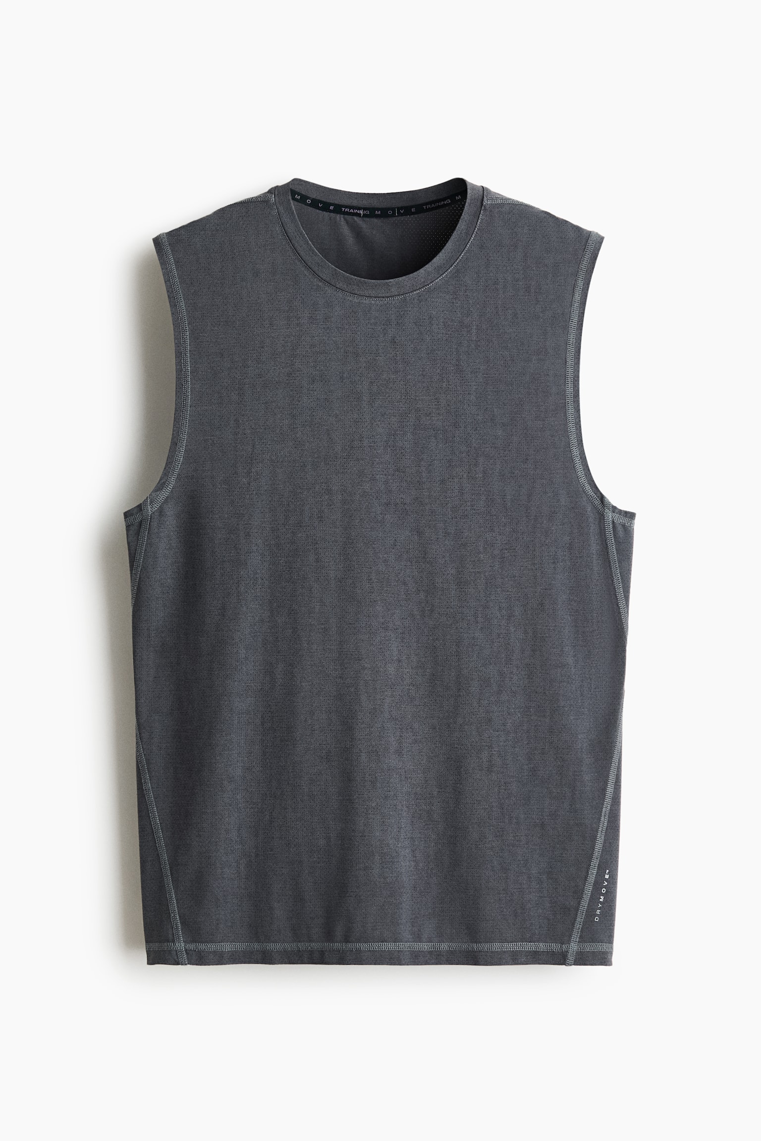 Regular Fit Sports vest top with DryMove™ - Dark grey/White