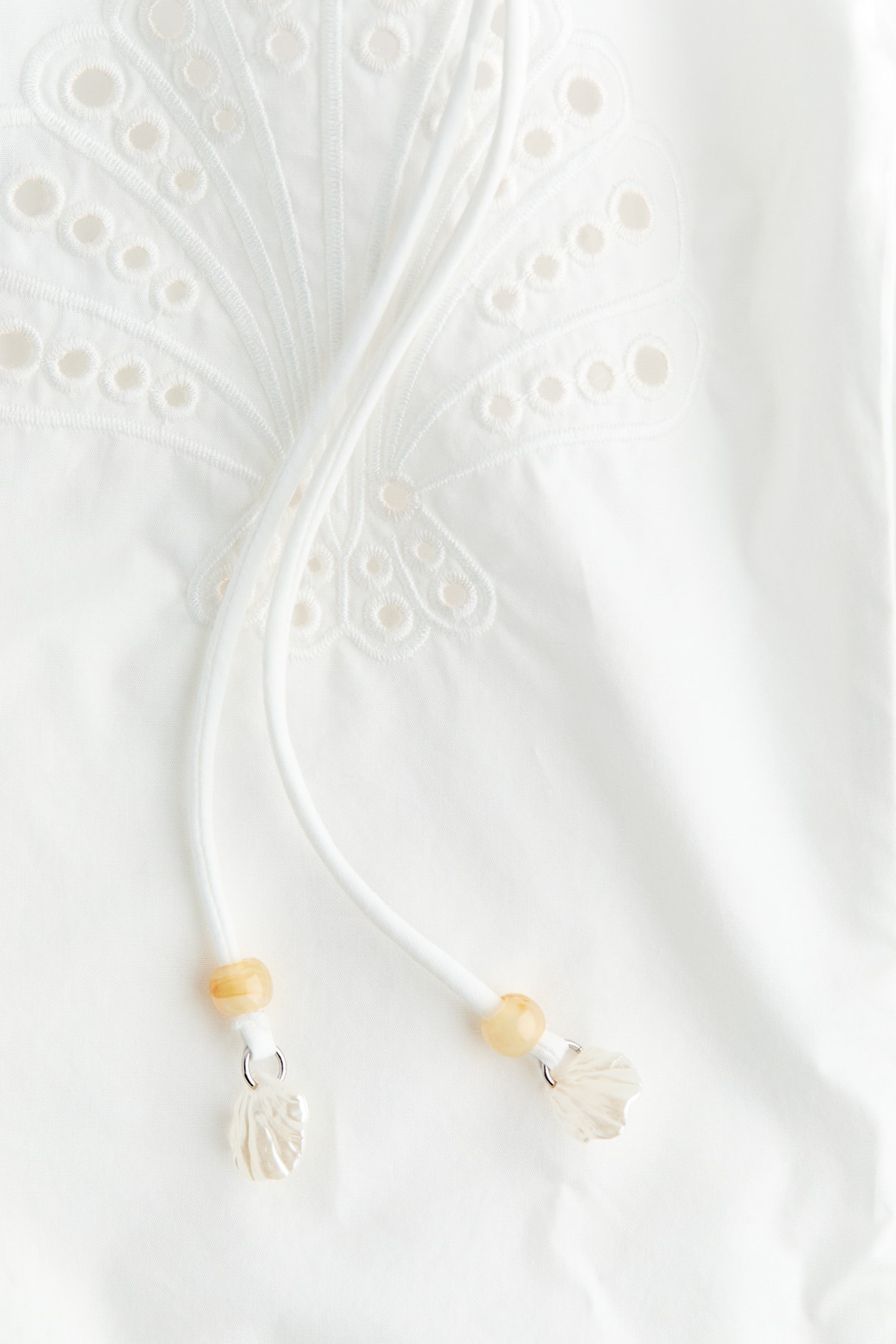 Eyelet-Embroidered Top with Tie Shoulder Straps - image 2