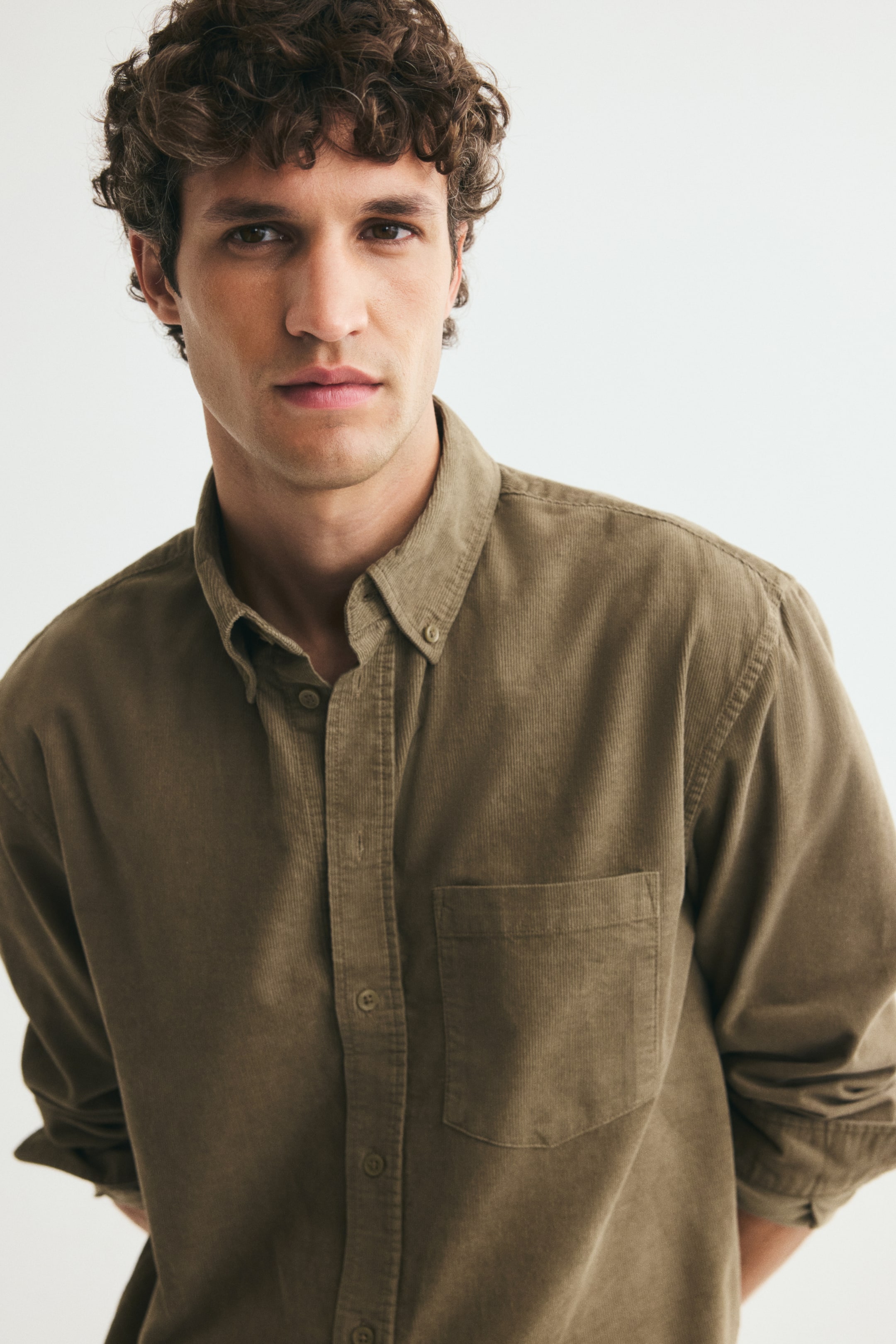 Regular-Fit Corduroy Shirt