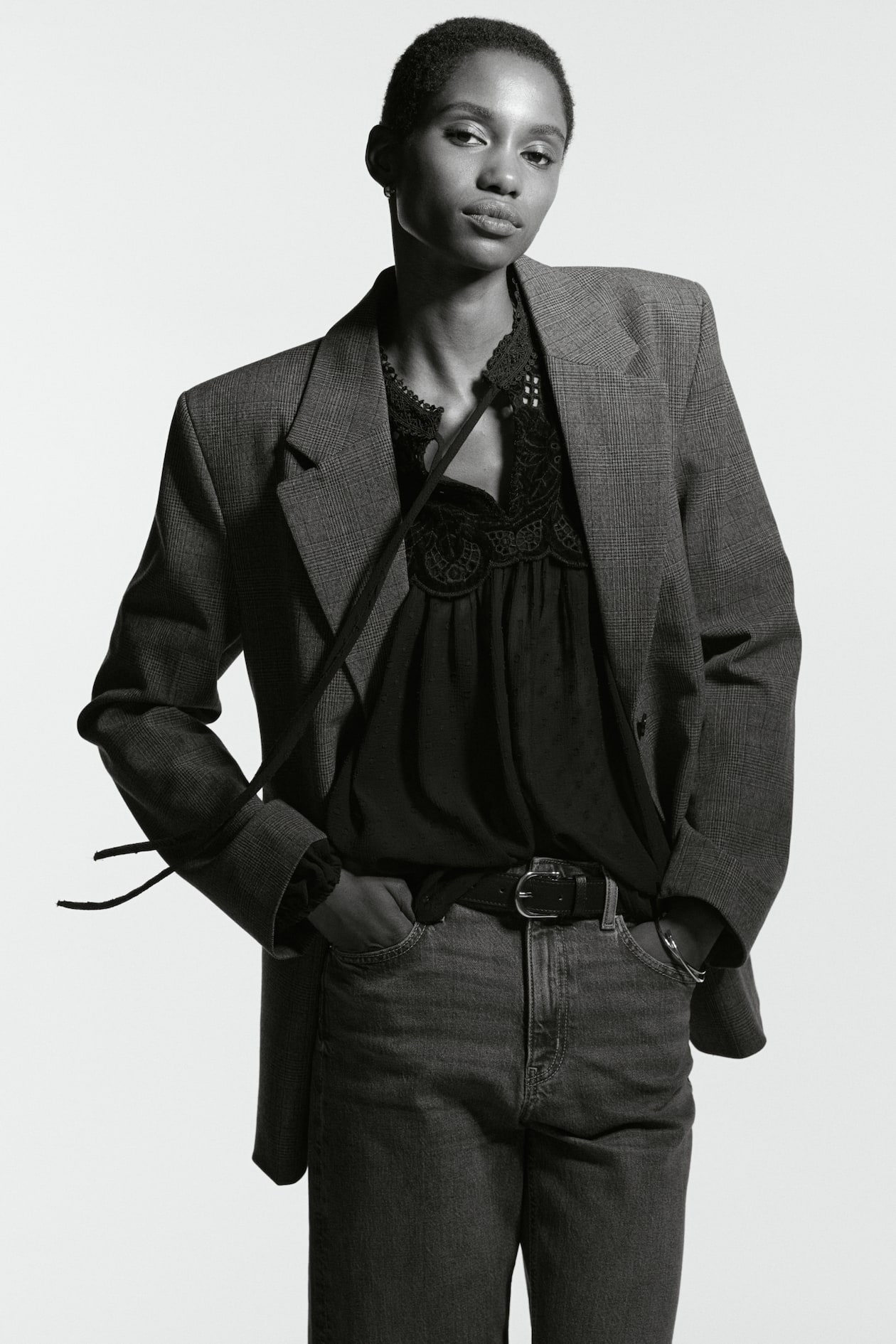 Sheer Lace-Detail Blouse - image 4