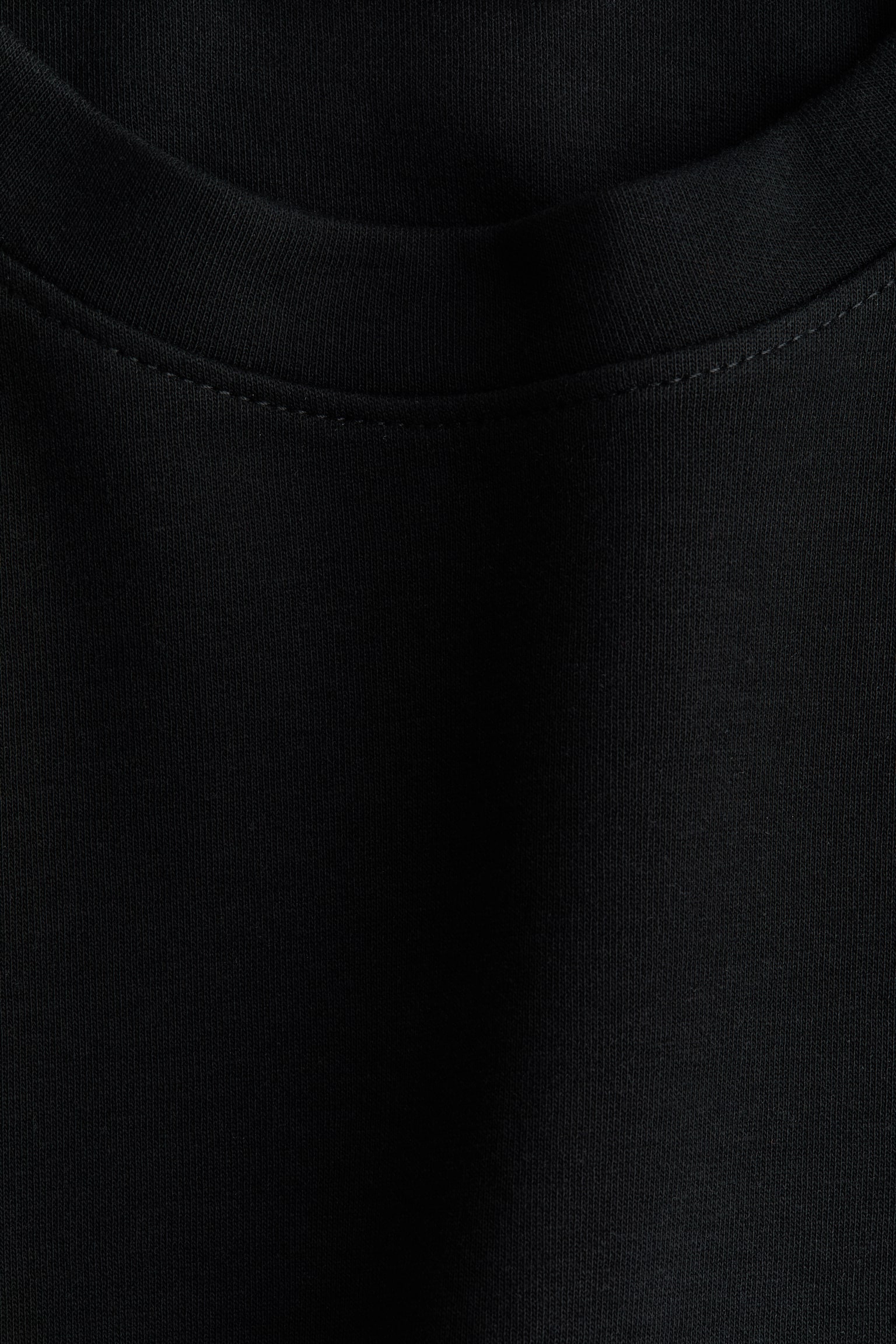 T-shirt w interlokowy splot - Czarny/Biały/Zakurzony fiolet - 4