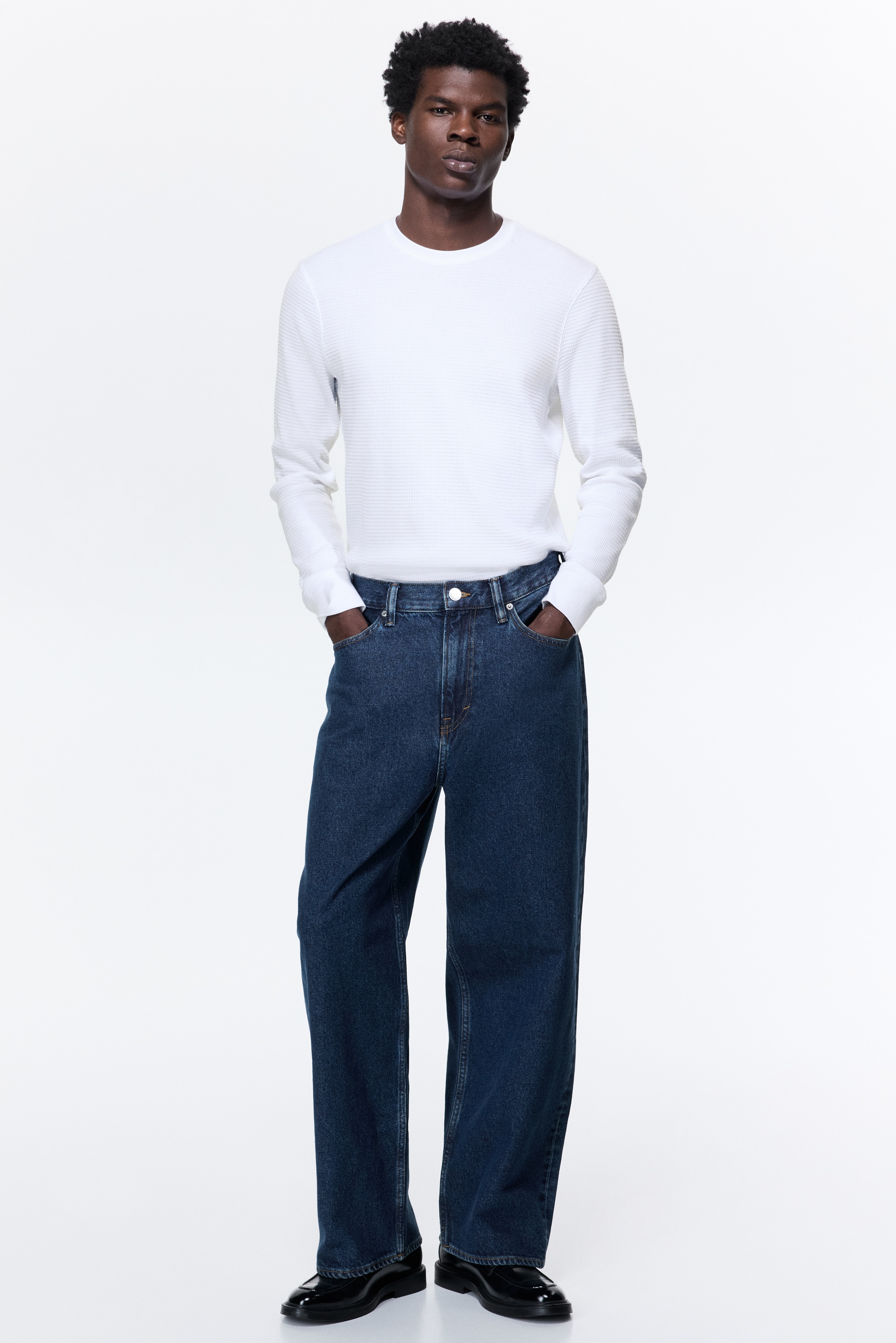 Slim Fit Waffled jersey top