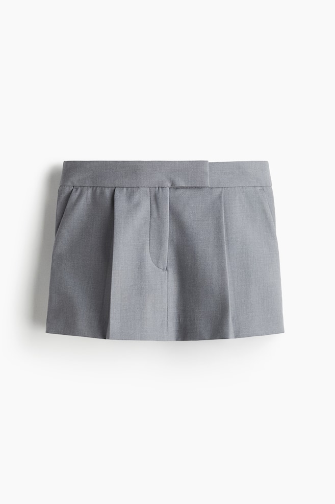 Dressy Mini Skort - Gray/Olive green/Black/Beige/Dark brown - 1
