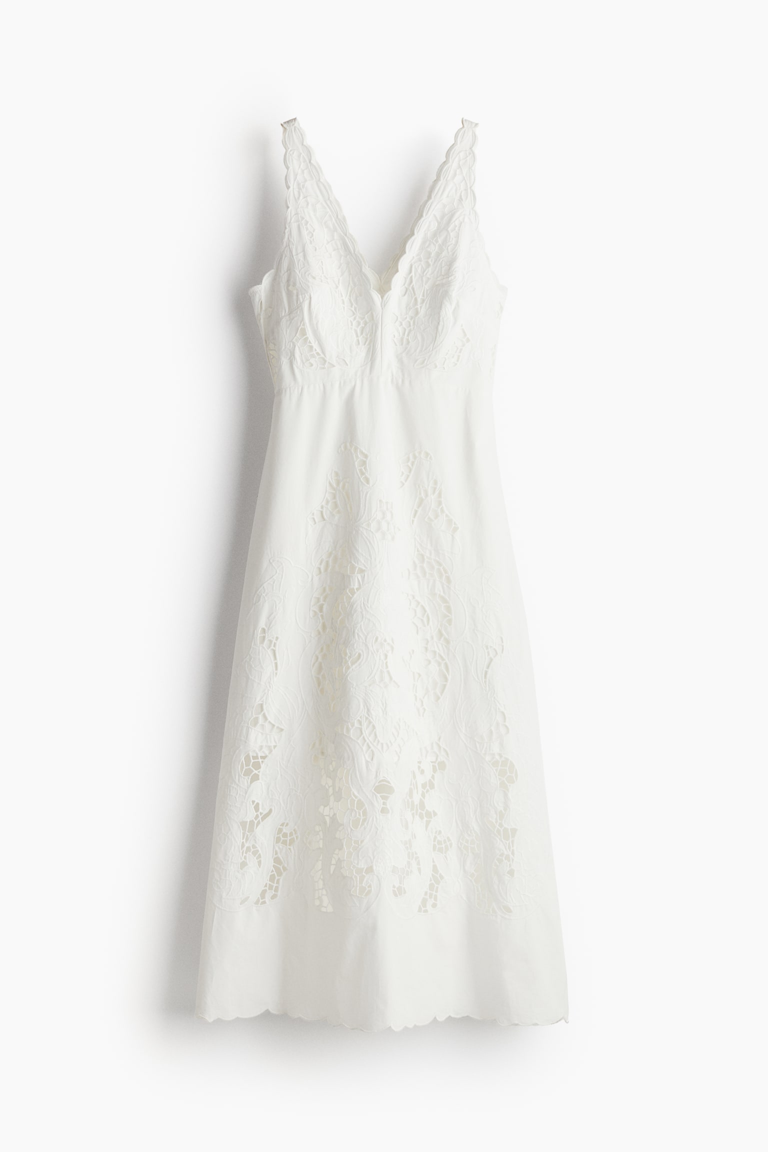 Broderie Anglaise Dress - White/Black - 2