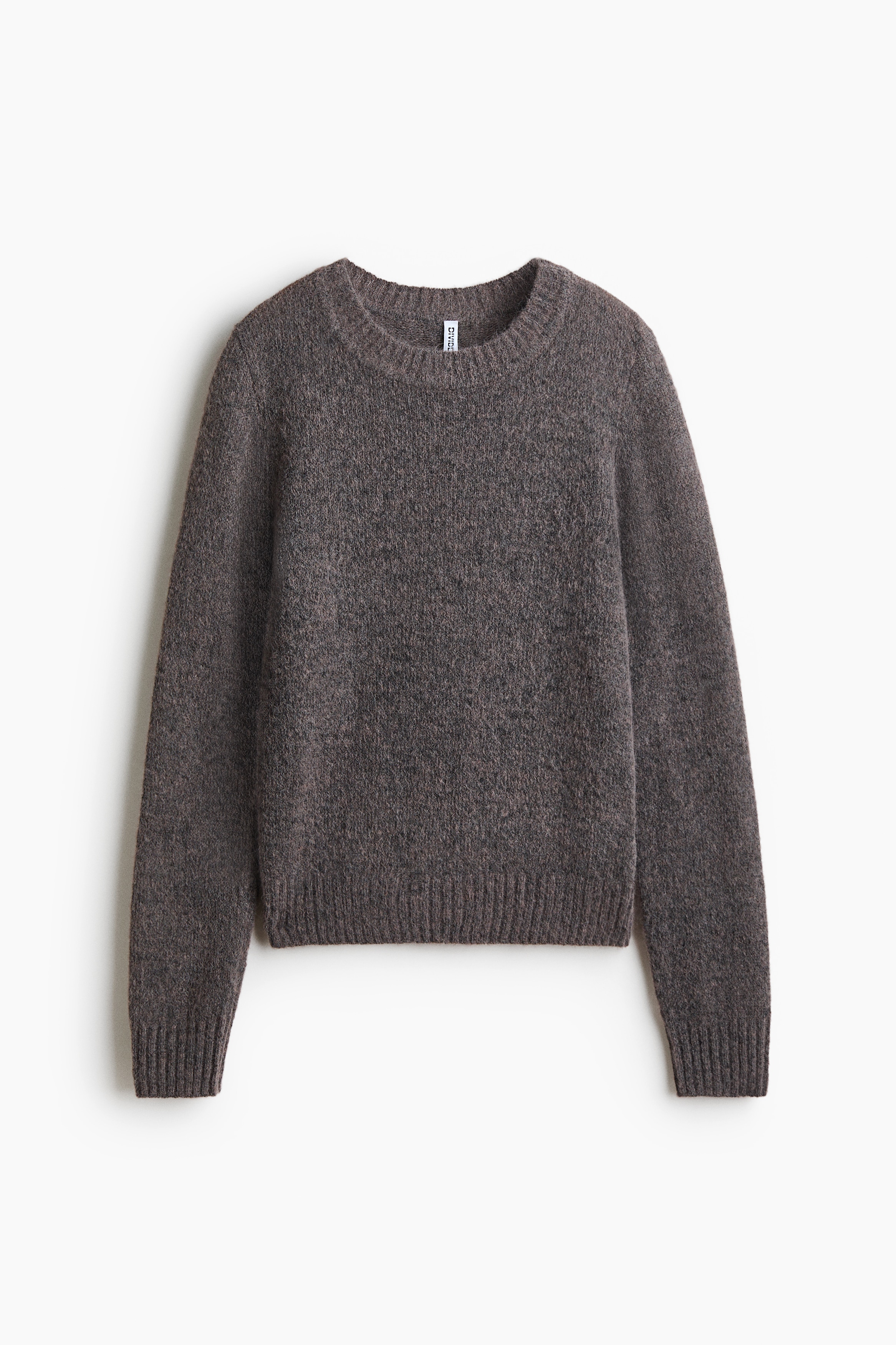 Fitted jumper - Dark mole/Light turquoise/Cream/Navy blue