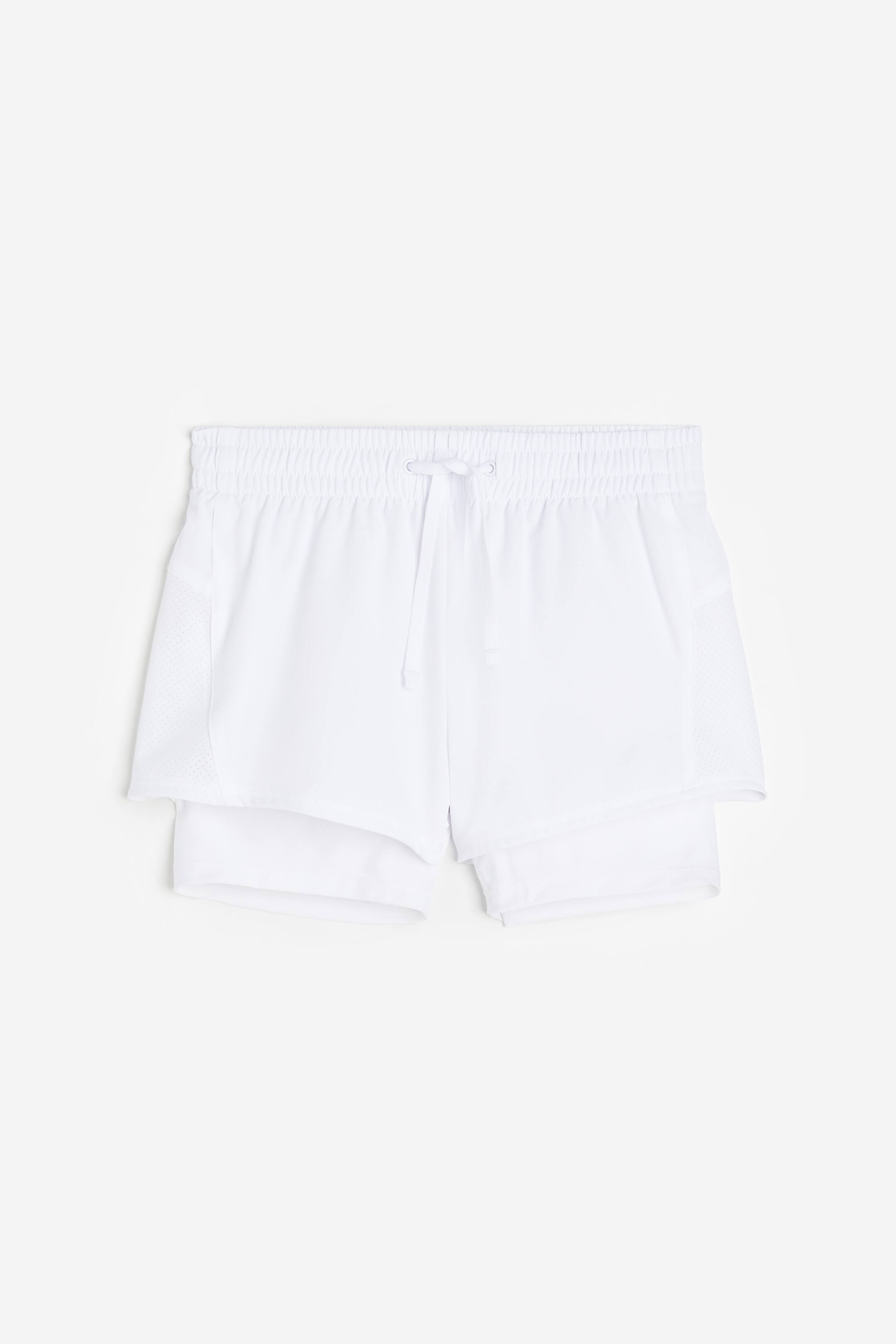 View larger image: Double-layered sports shorts in DryMove™ - White - Kids | H&M 1
