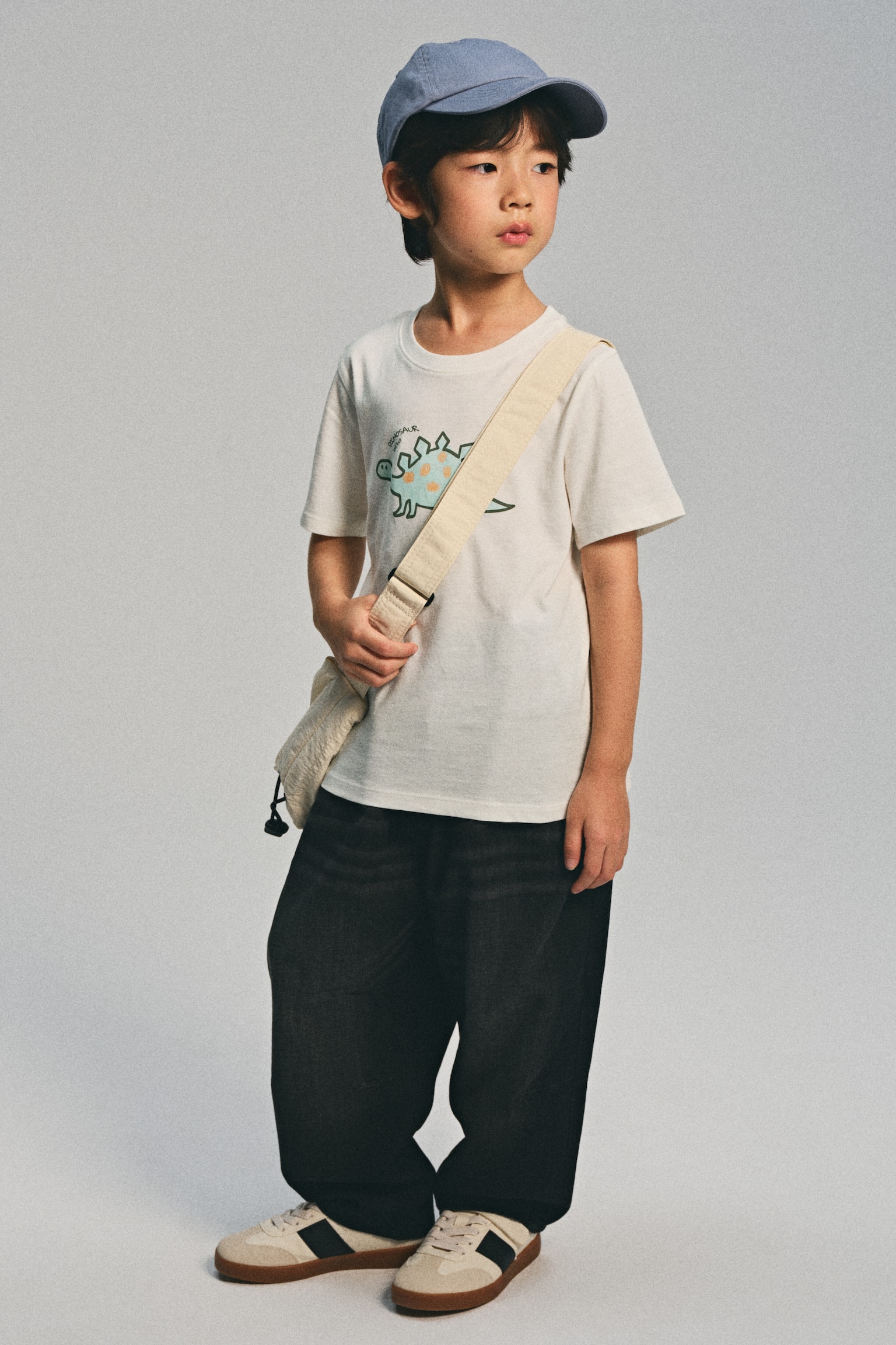 Printed cotton T-shirt - White/Dinosaur/Beige/Dinosaurs/White/Dinosaurs - 1