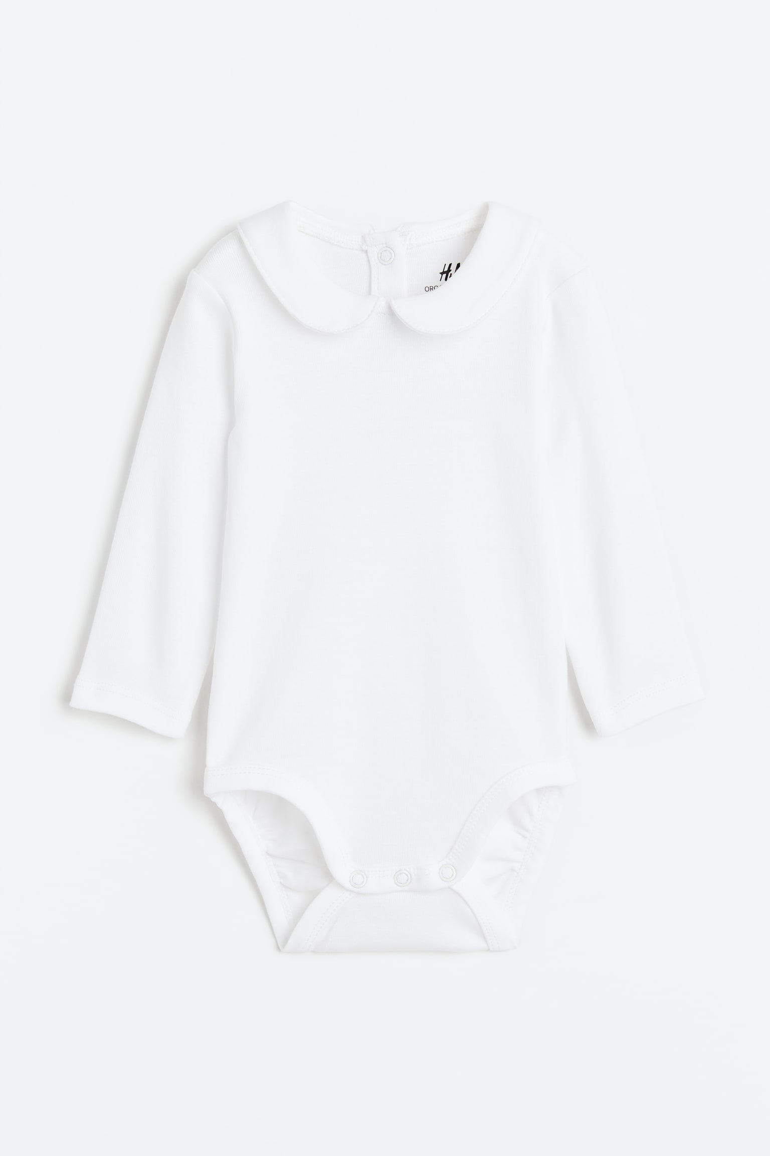 Collared bodysuit - White/White - 1