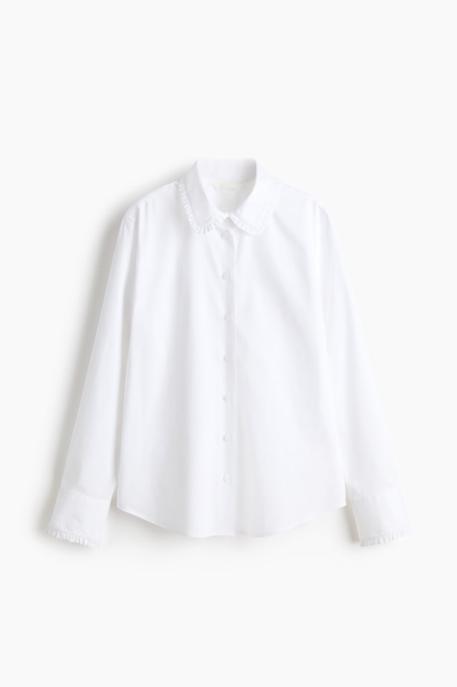 Cotton Poplin Shirt - White/Blue/striped/Light pink - 1