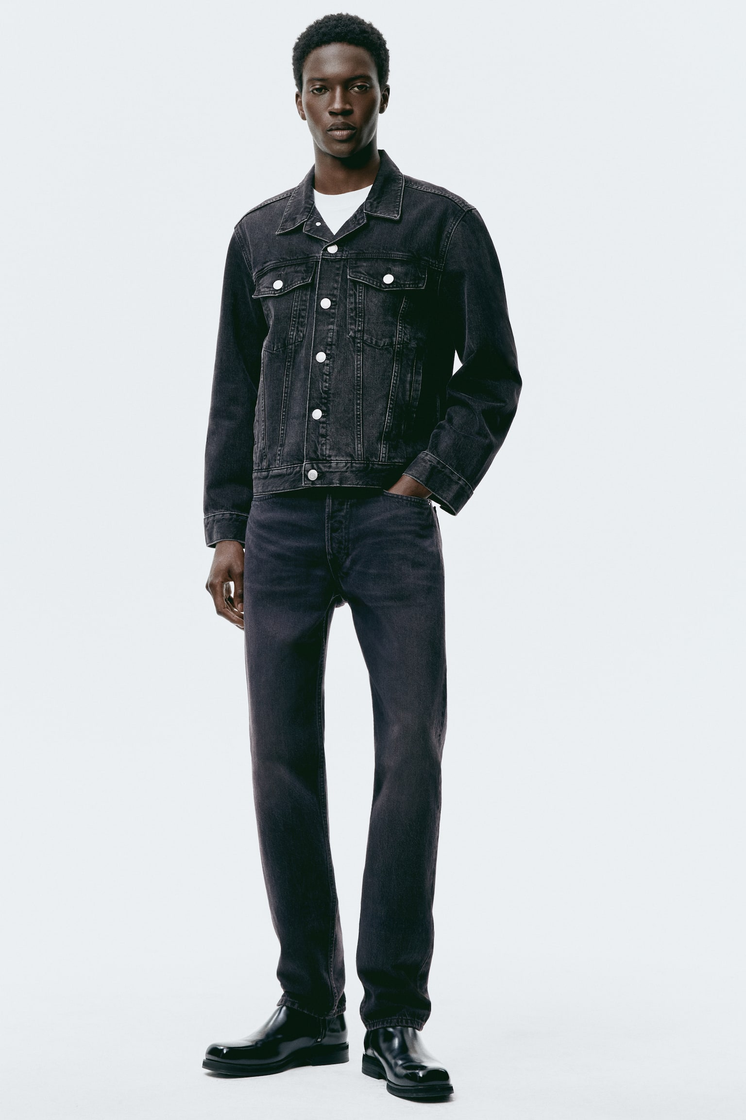 Original Straight Jeans -שחור ג'ינס - 1