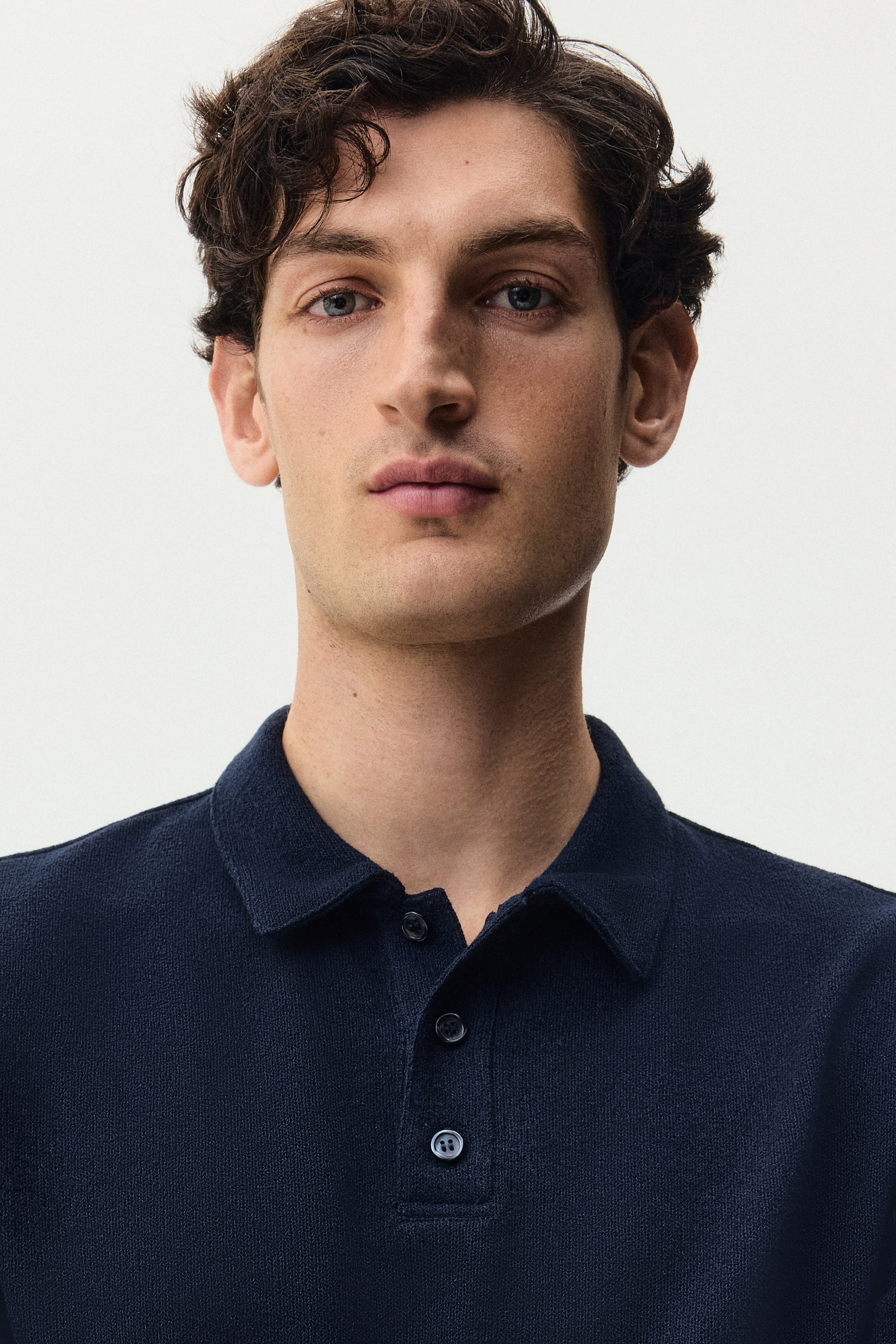 View larger image: Regular Fit Polo shirt - Dark blue - Men | H&M US 3