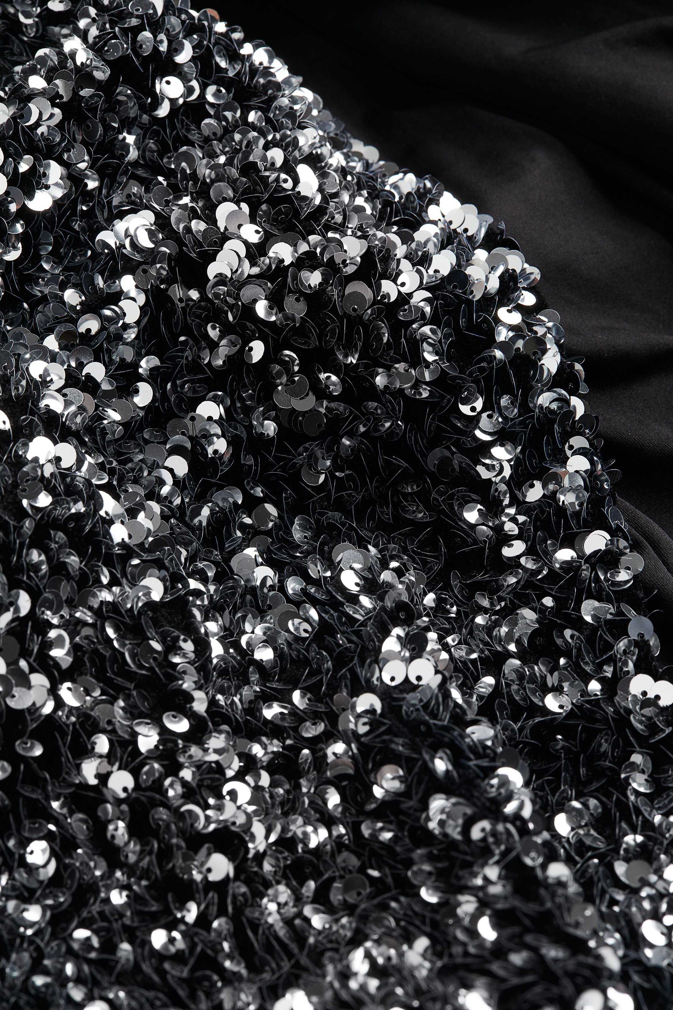 Sequined slit-hem dress