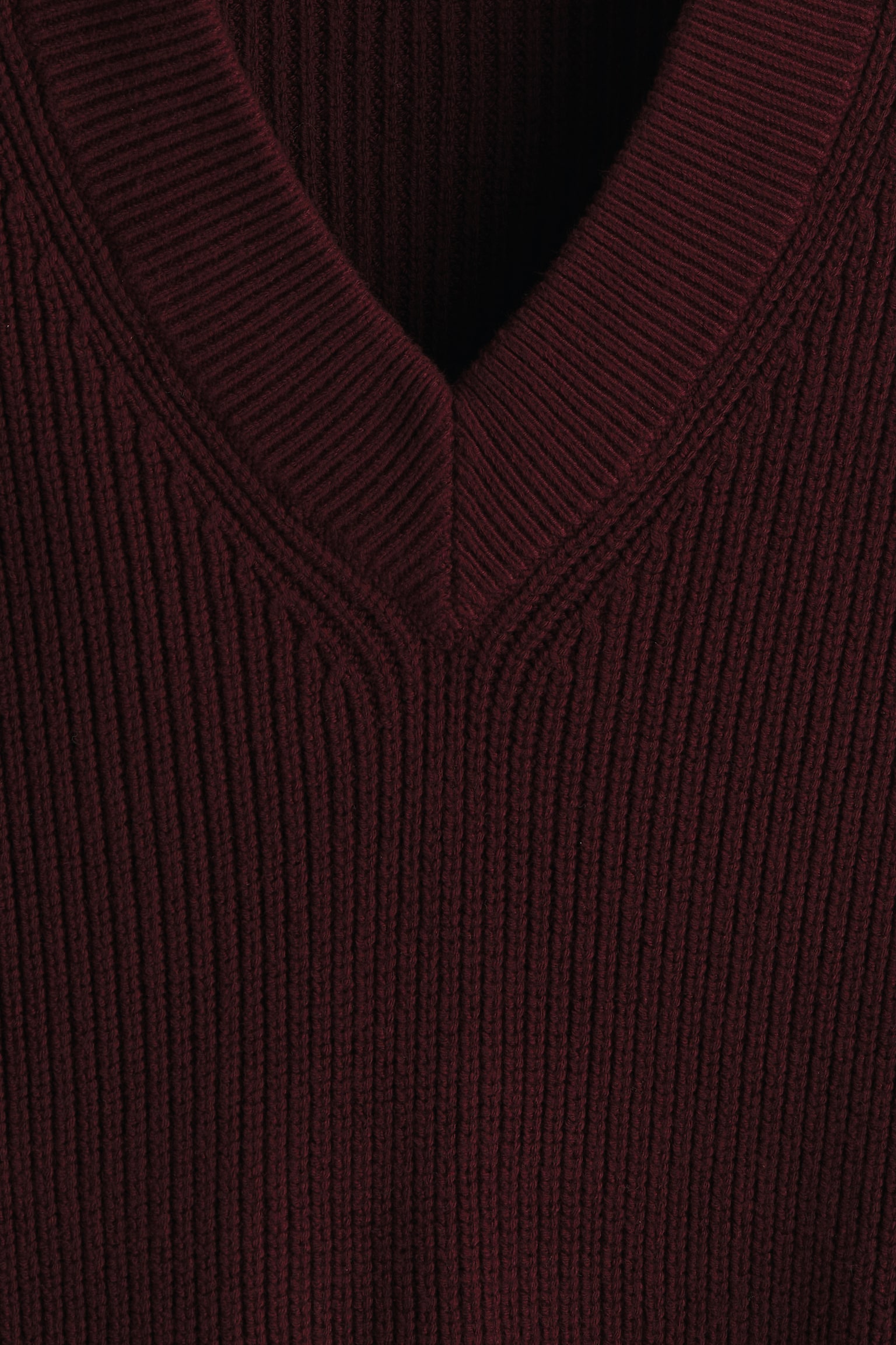 Suéter Boxy Fit en tejido acanalado - Borgoña - 7