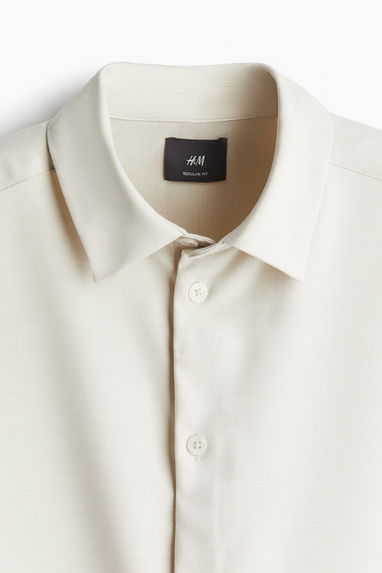 Regular Fit Twill shirt - White/Black/Dark grey/Beige/Navy blue - 7