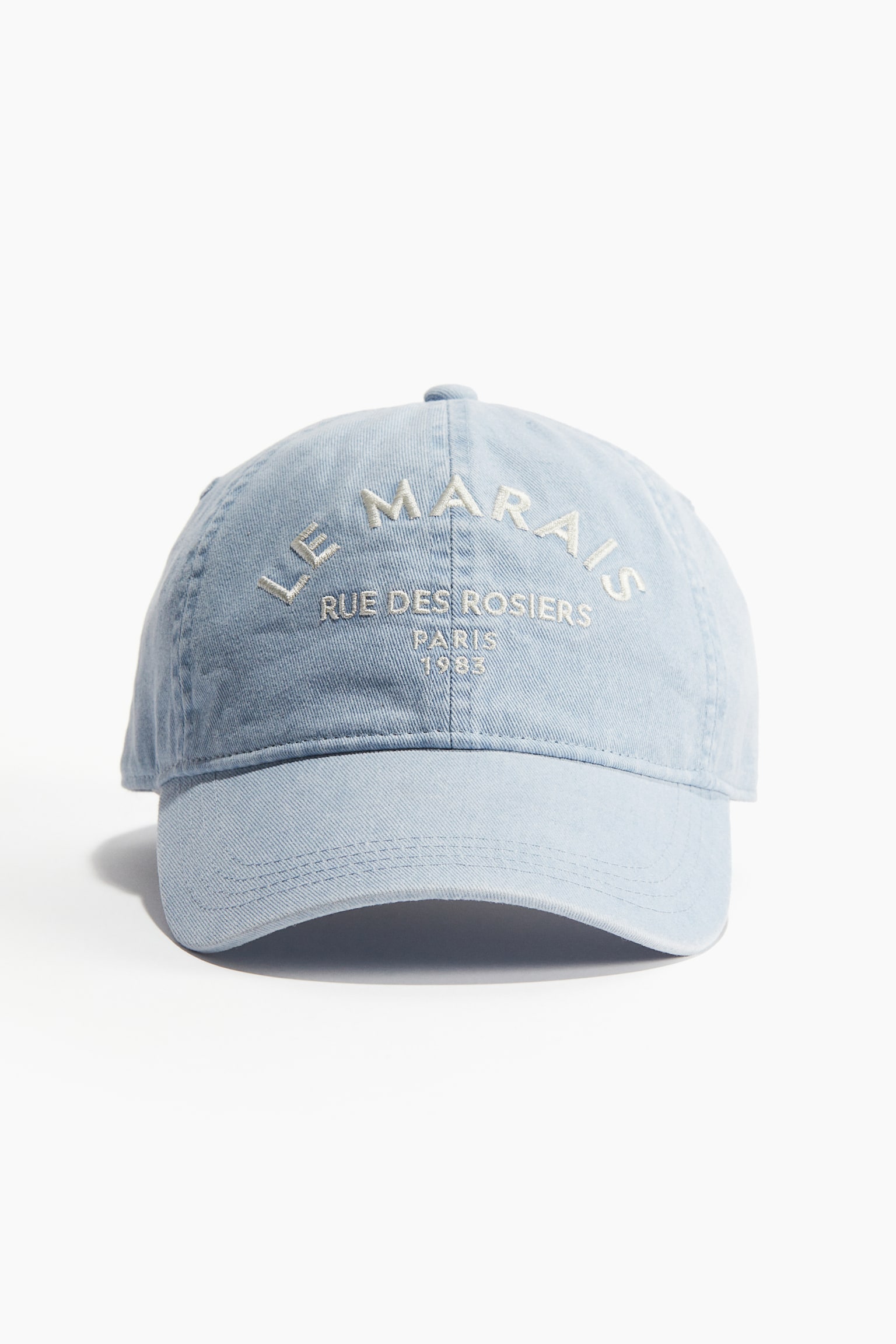 Embroidered-motif twill cap - Light denim blue/Le Marais/Greige/Milano/Beige/Lake Como - 1