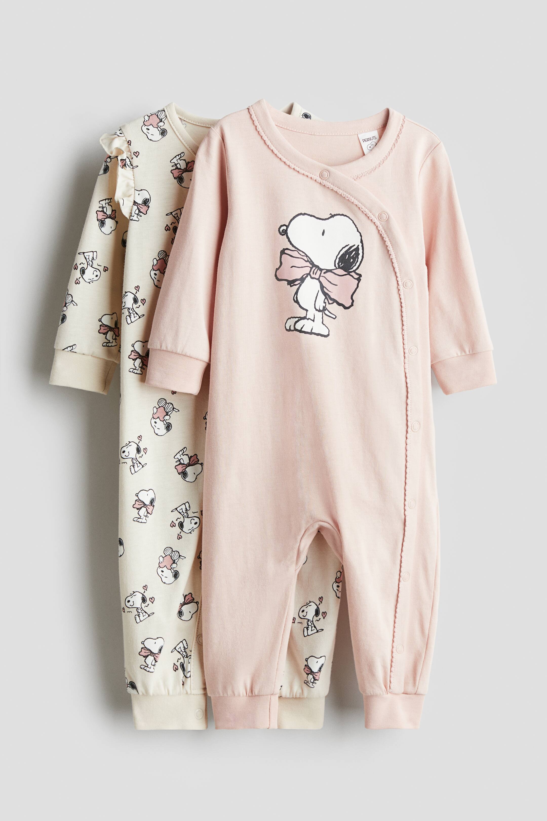 カバーオールパジャマ 2着セット - ピンク／スヌーピー - Kids | H&M JP